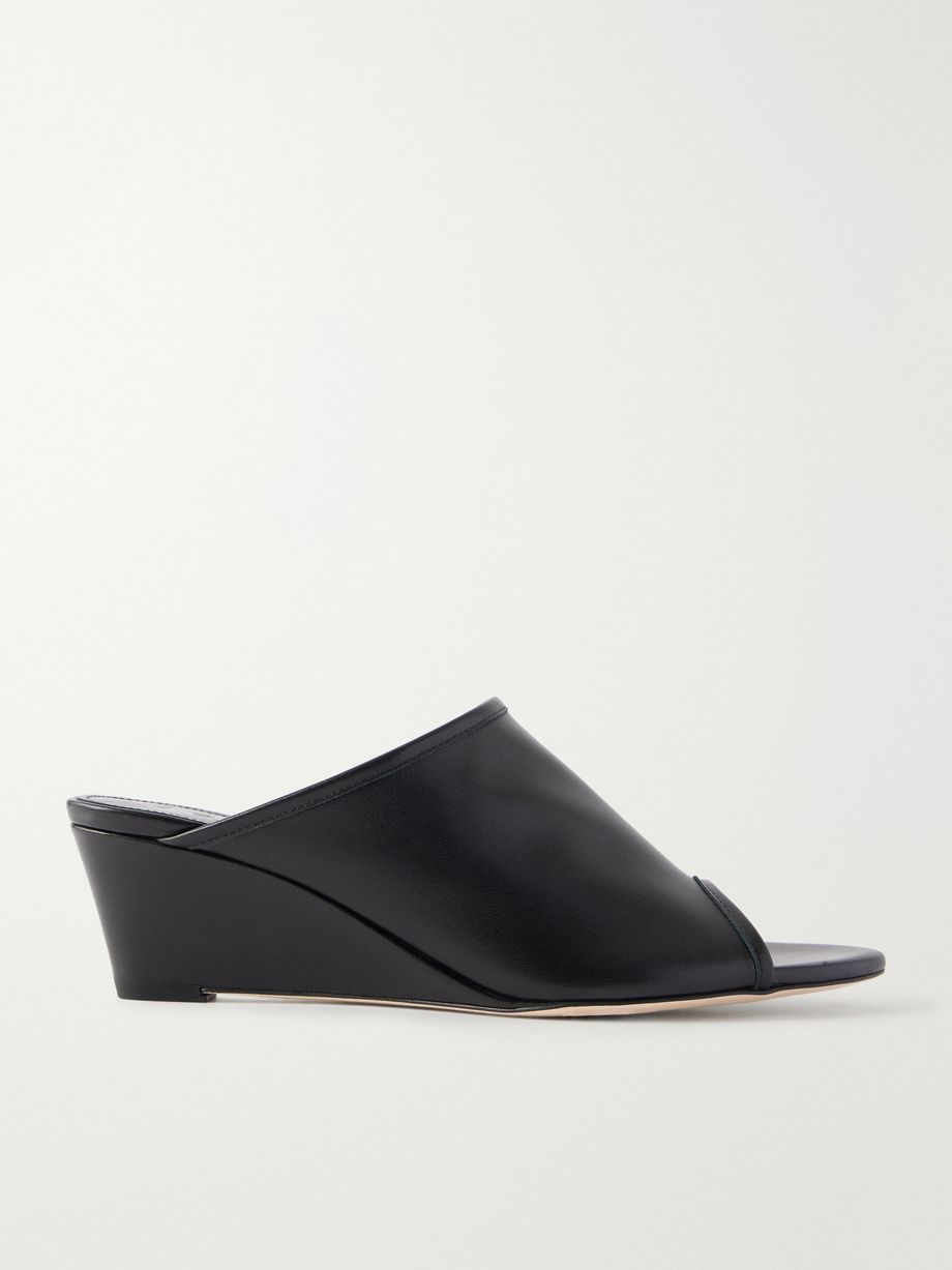 Suzanne leather-trimmed mesh sandals