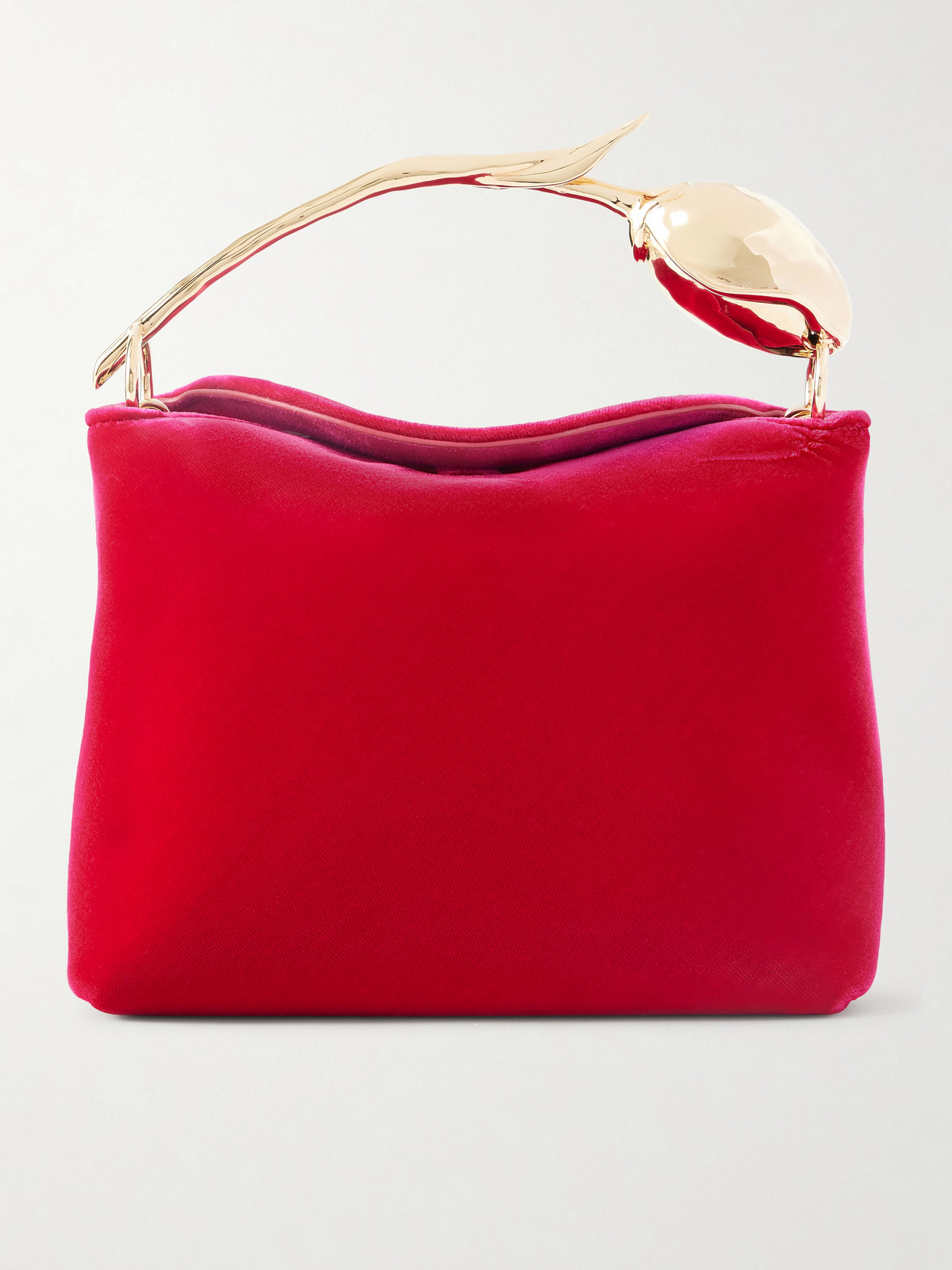 Erdem Velvet Clutch Bag In Pink