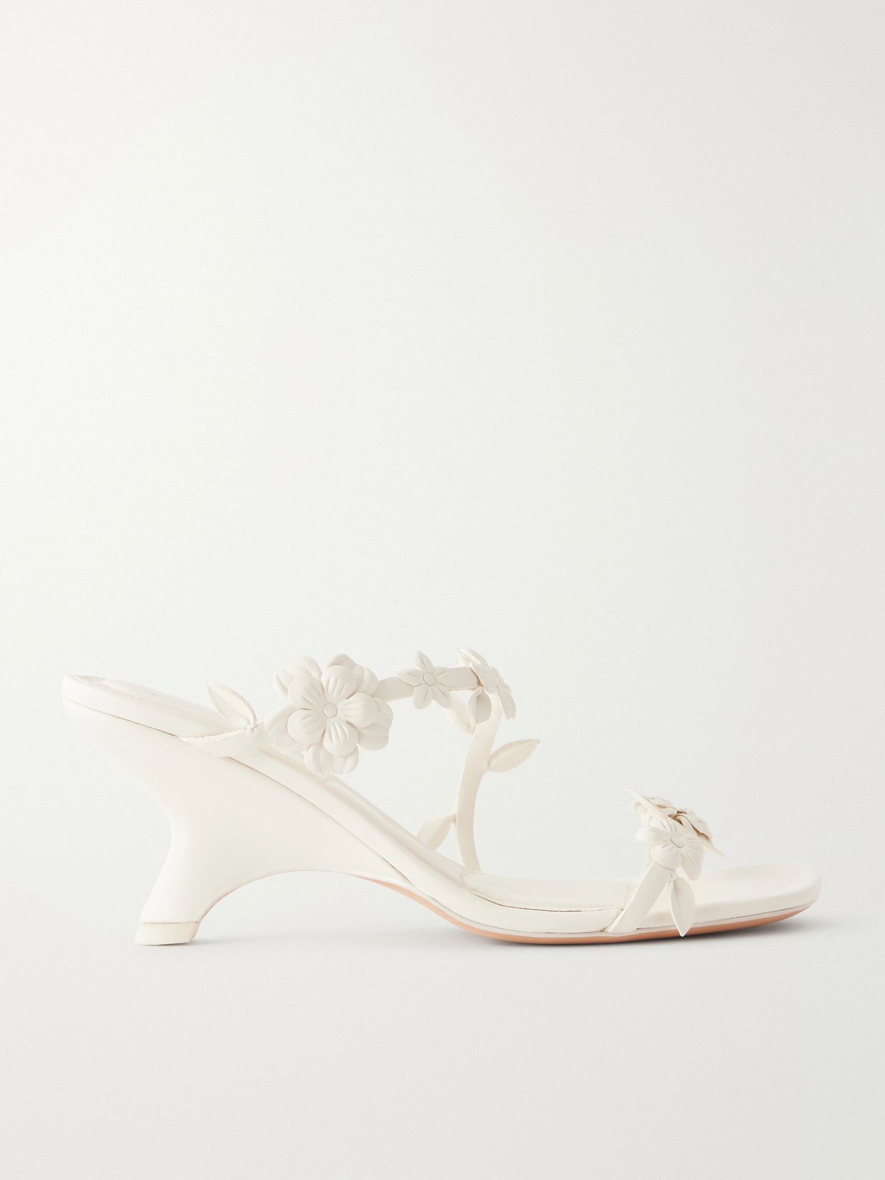 Willow floral-appliquéd leather sandals
