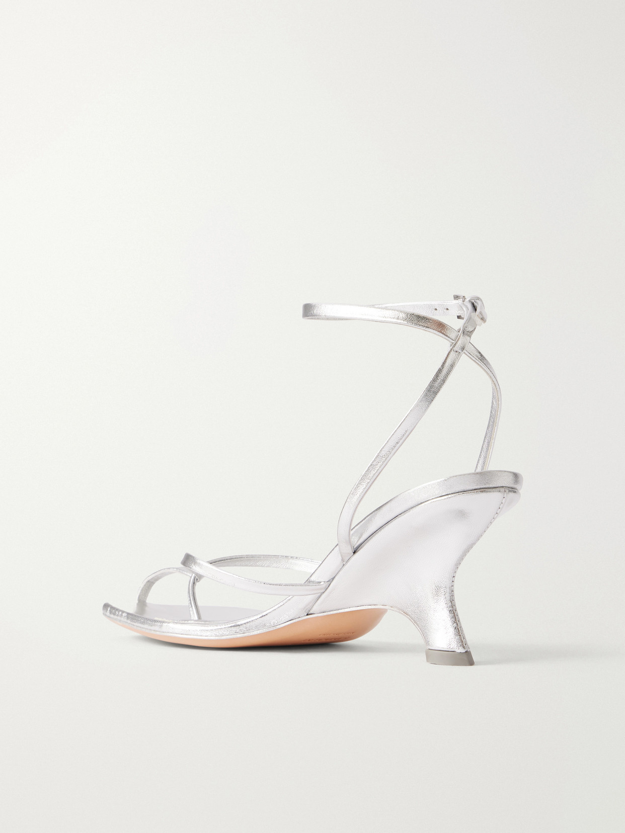 Kelsey Metallic-Leather Wedge