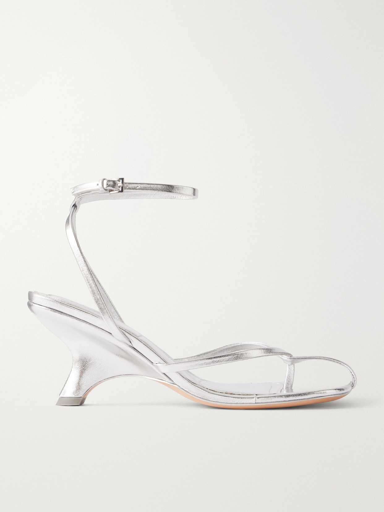 Kelsey Metallic-Leather Wedge