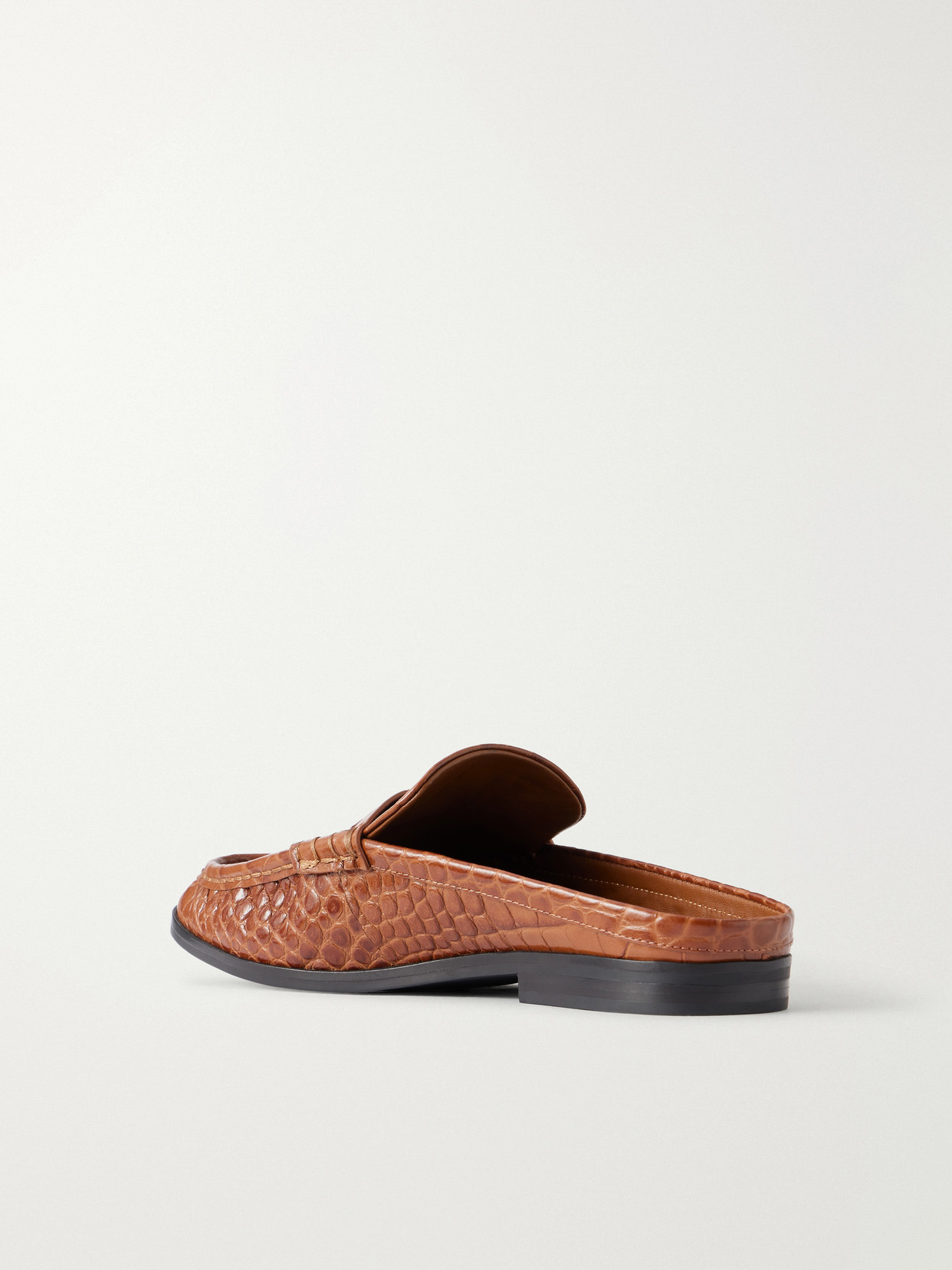 Dean Croc-Effect Leather Slip-Ons