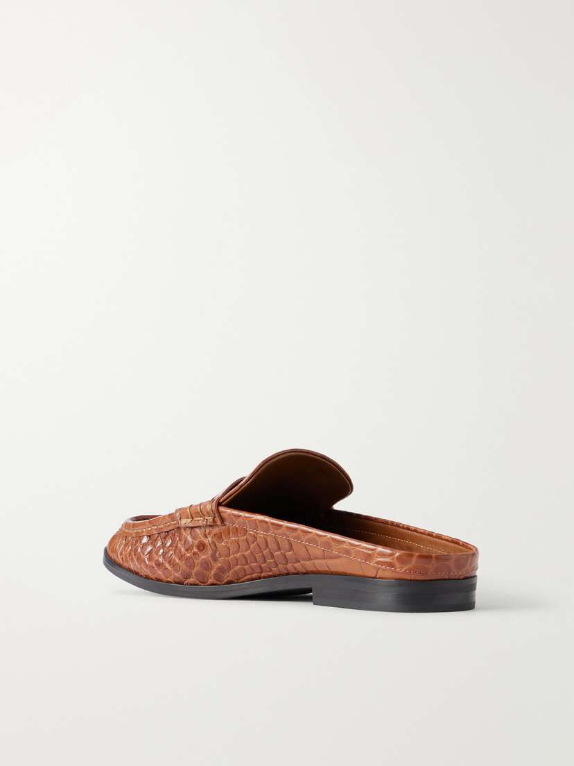 Simkhai Dean Croc-effect Leather Slip-ons | Thumbnail 3 Simkhai Dean Croc-effect Leather Slip-ons | Thumbnail 3