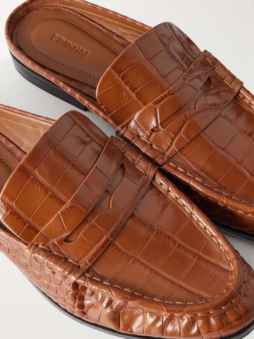 Simkhai Dean Croc-effect Leather Slip-ons | Thumbnail 5 Simkhai Dean Croc-effect Leather Slip-ons | Thumbnail 5