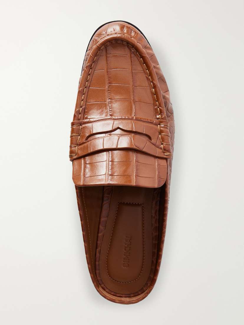 Simkhai Dean Croc-effect Leather Slip-ons | Thumbnail 6 Simkhai Dean Croc-effect Leather Slip-ons | Thumbnail 6