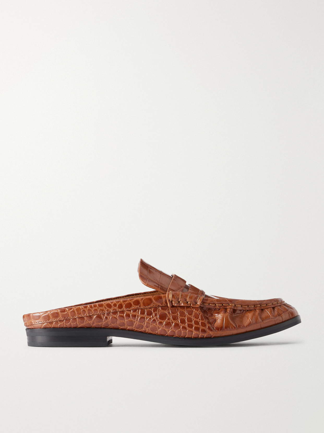 Dean Croc-Effect Leather Slip-Ons