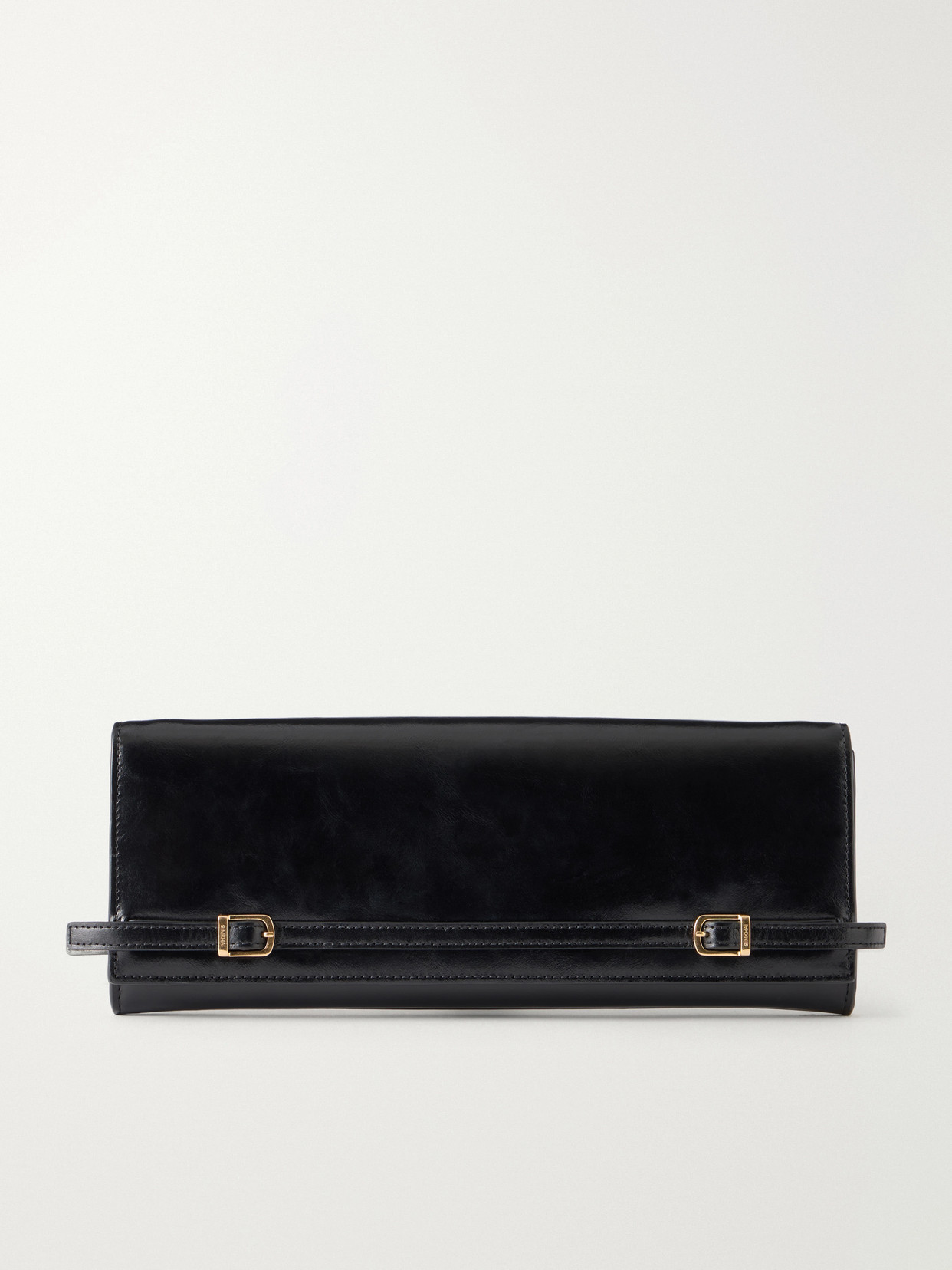 Simkhai River East-west Moto Leather Clutch Bag In Black