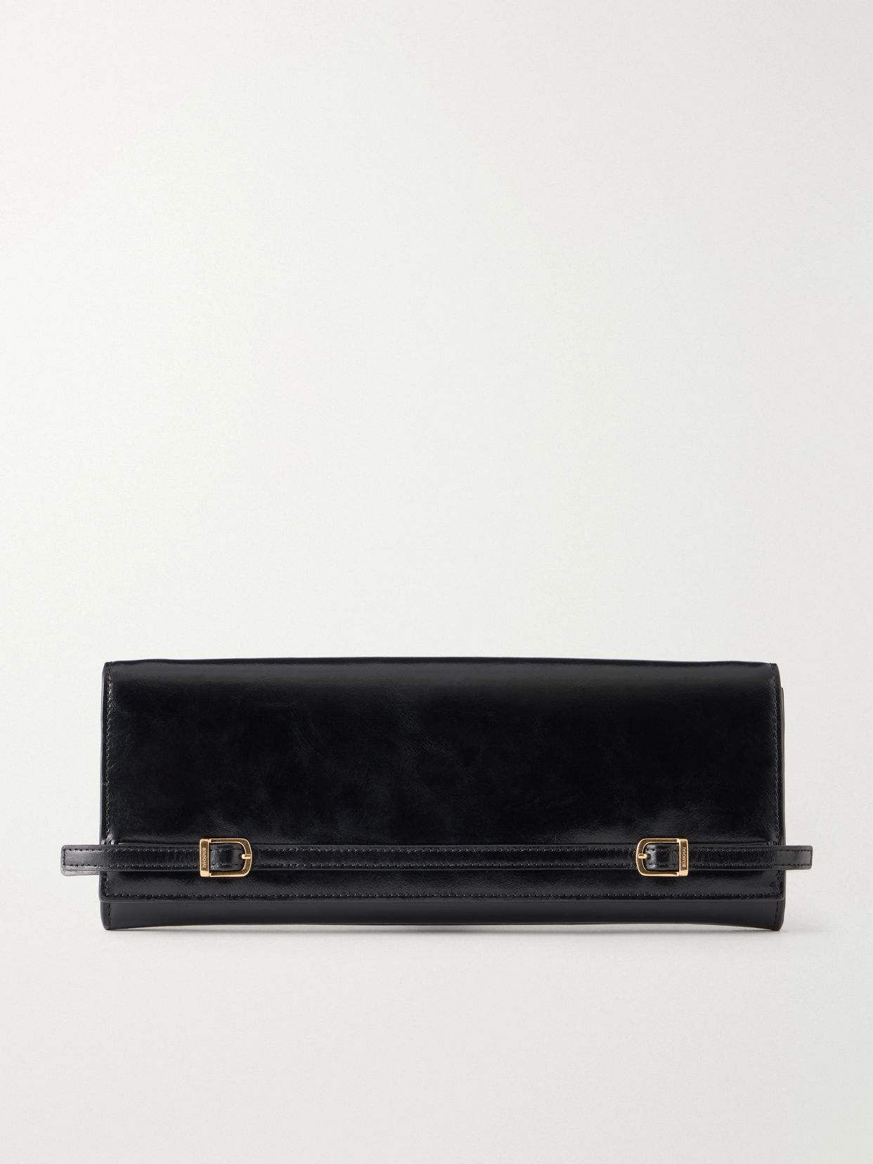 River East-West Moto leather clutch bag