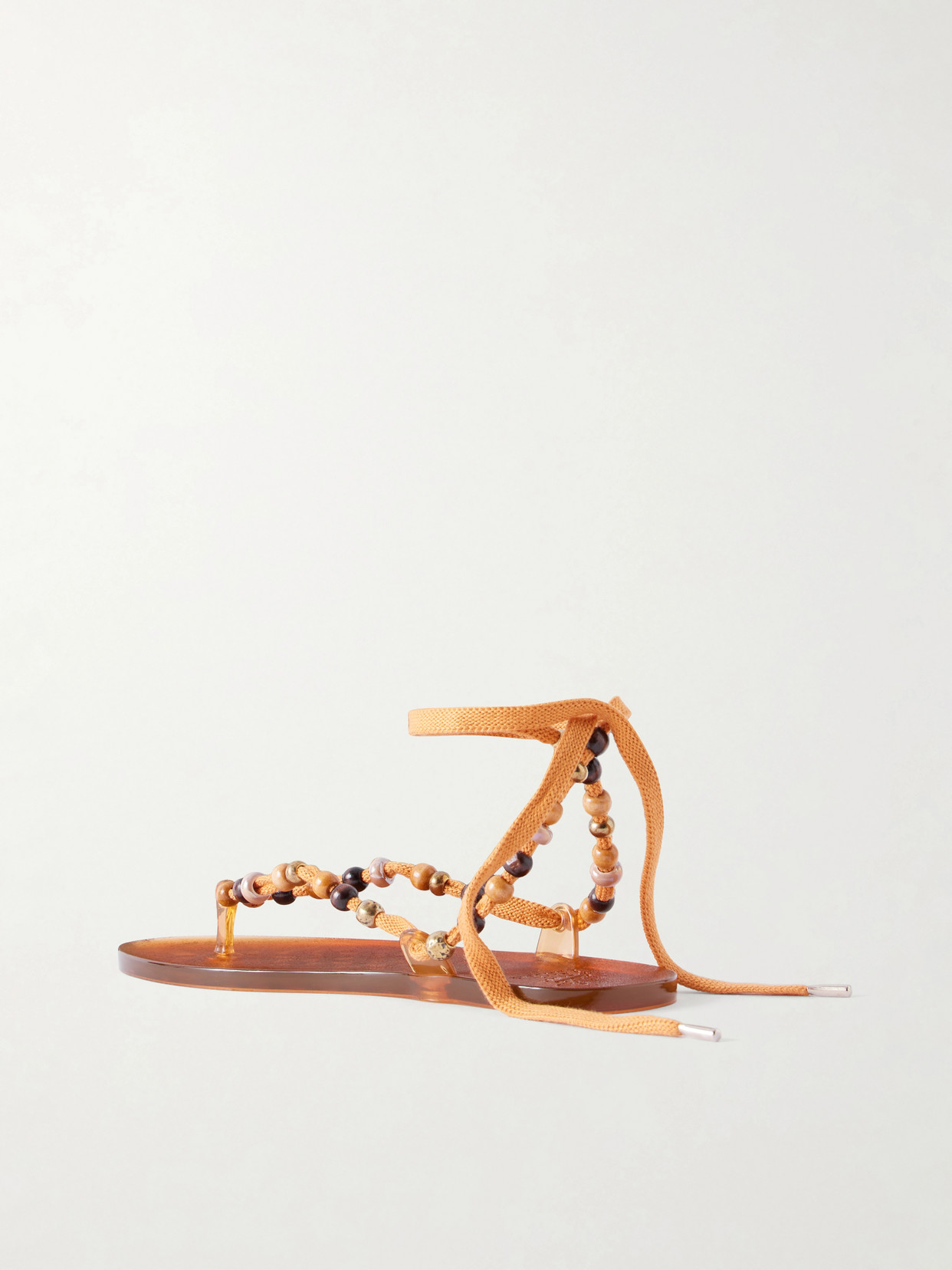 Esther Bead-Embellished Jelly Thong Sandals