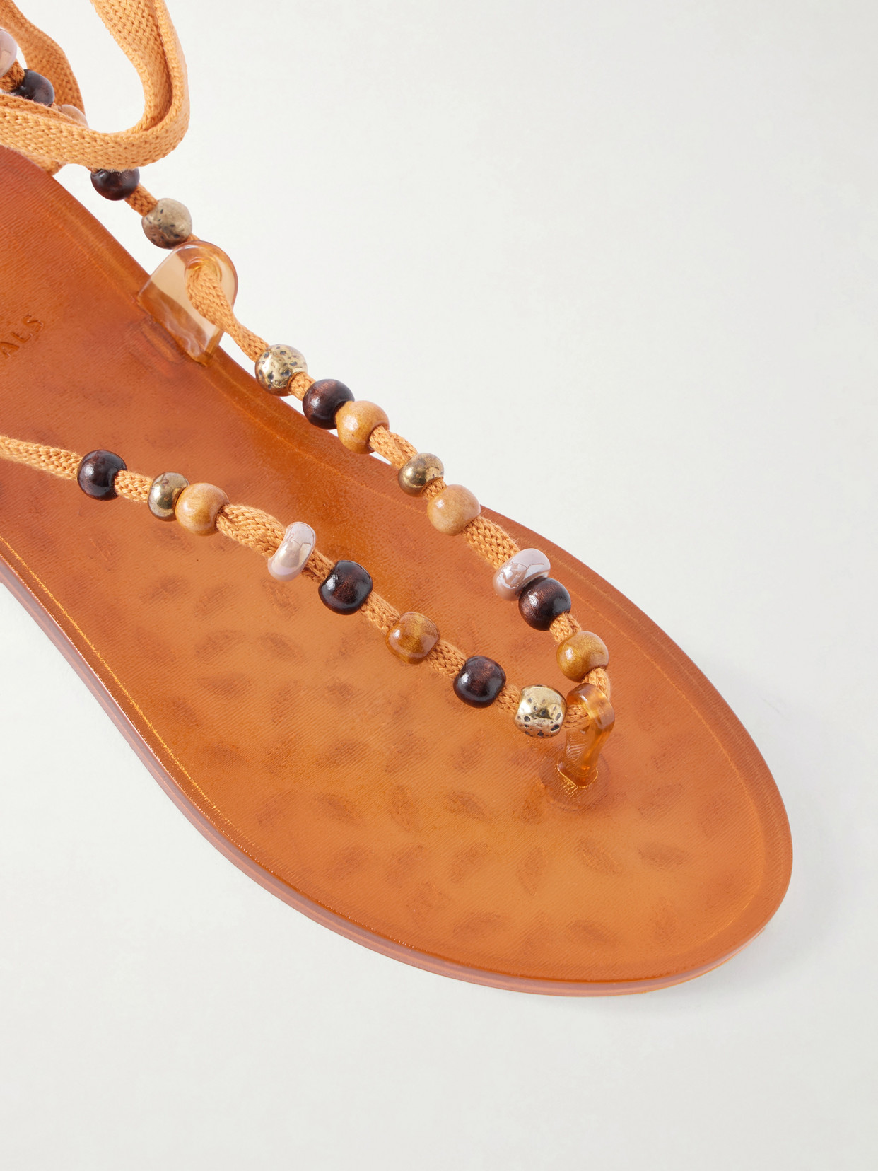 Esther Bead-Embellished Jelly Thong Sandals