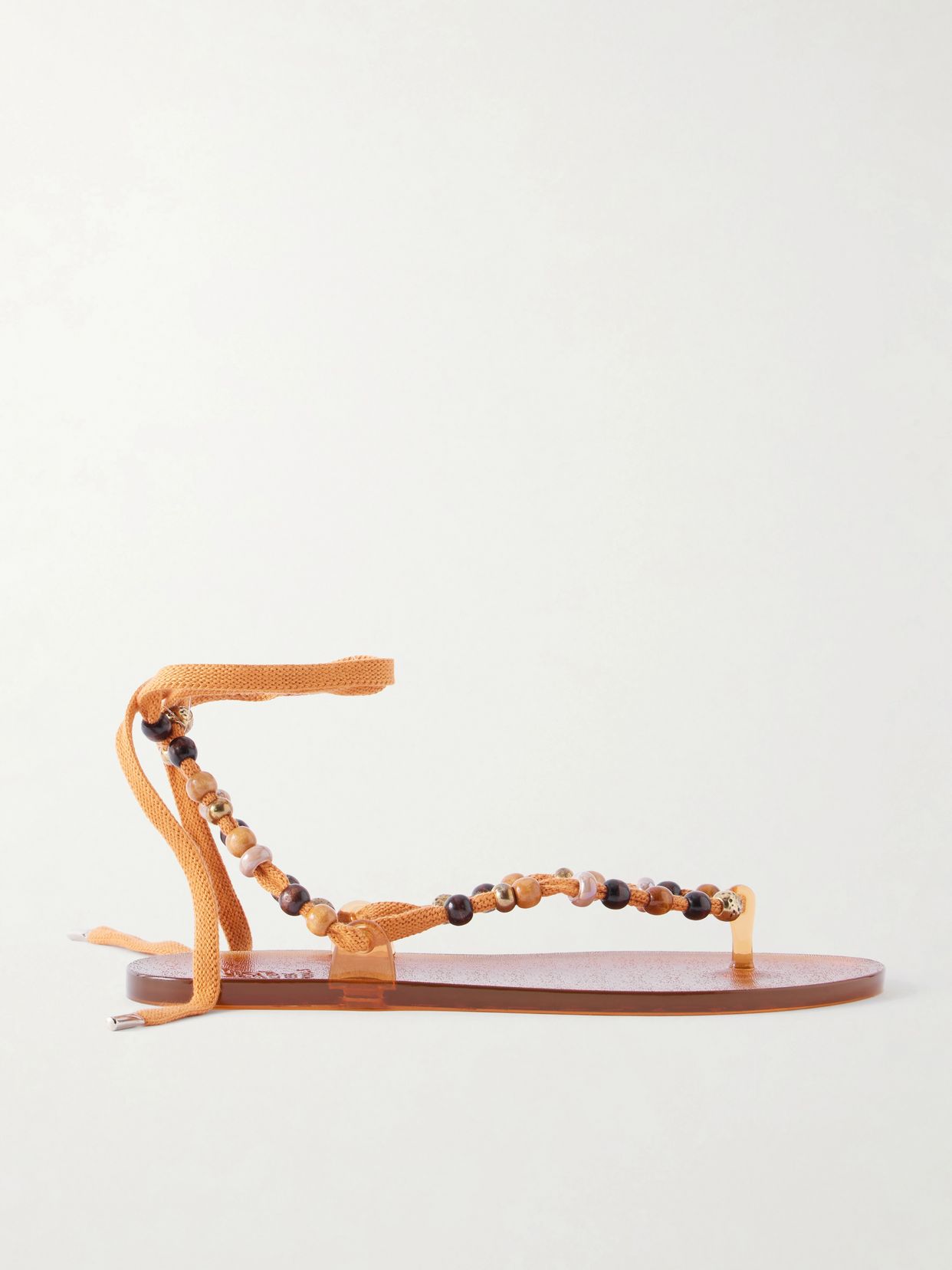 esther bead embellished jelly thong sandals