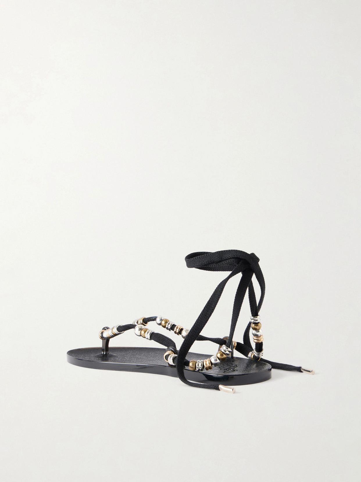 Esther Bead-Embellished Jelly Thong Sandals