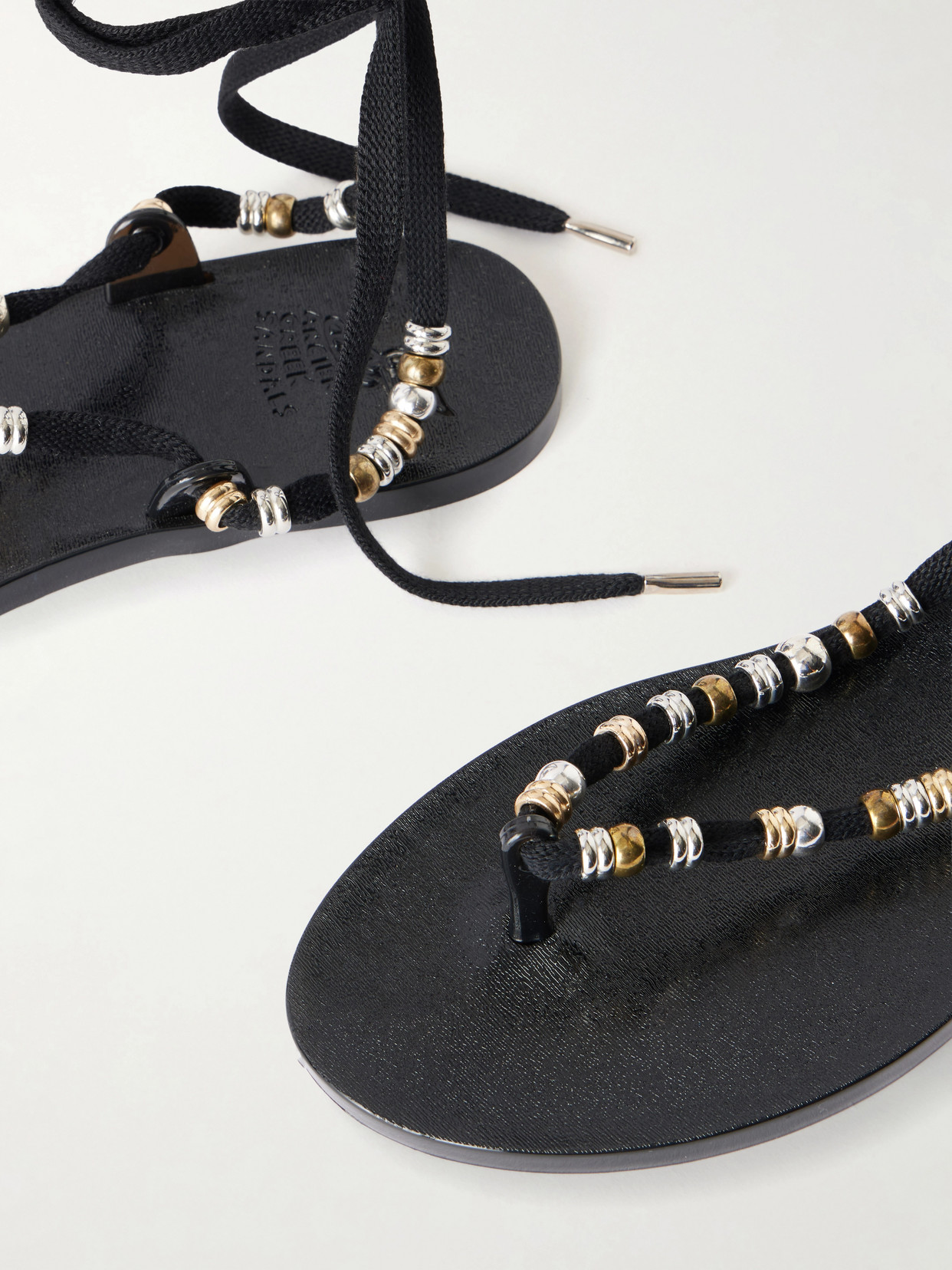 Esther Bead-Embellished Jelly Thong Sandals