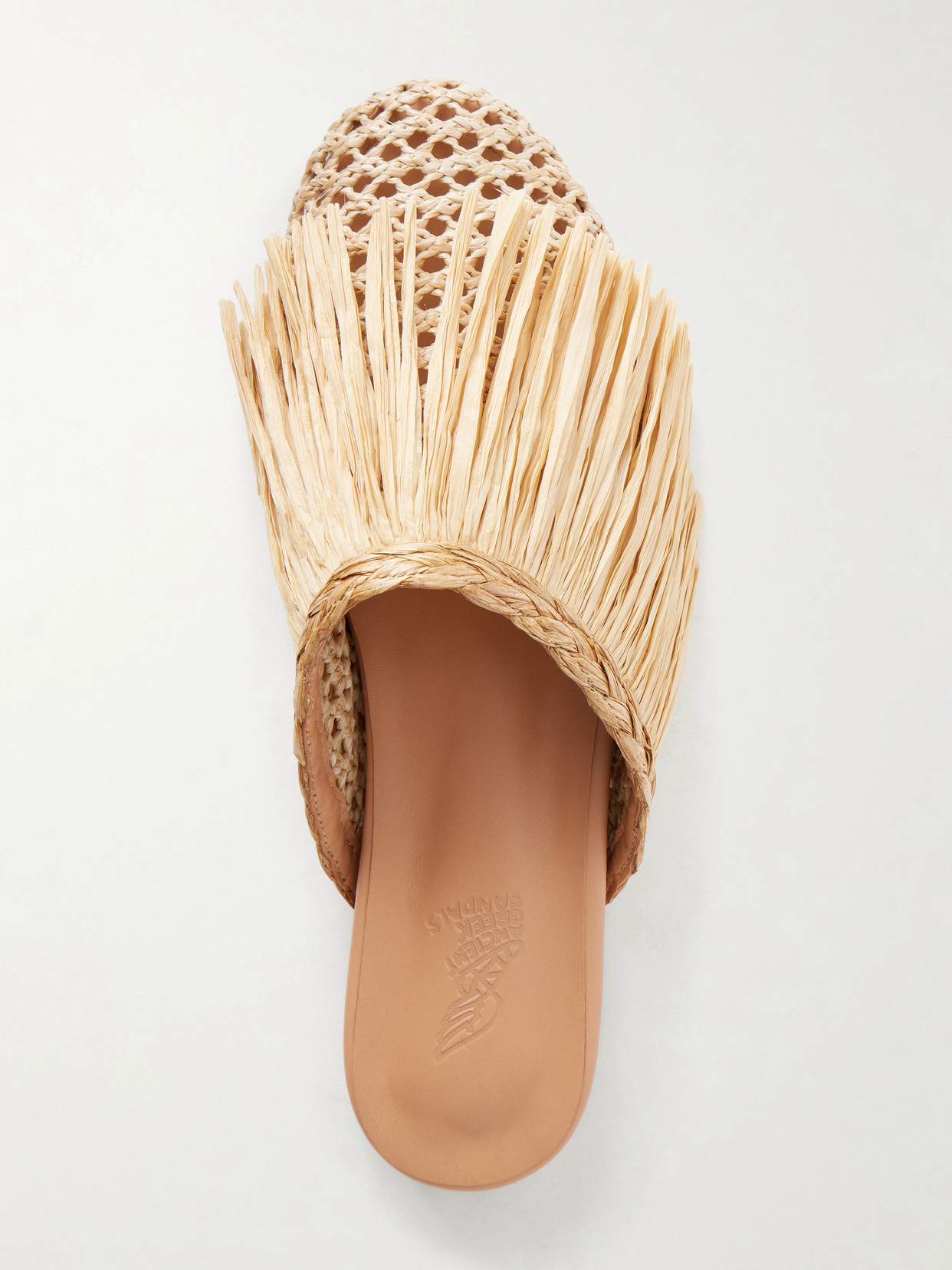 Fringe Raffia Slip-On Flats