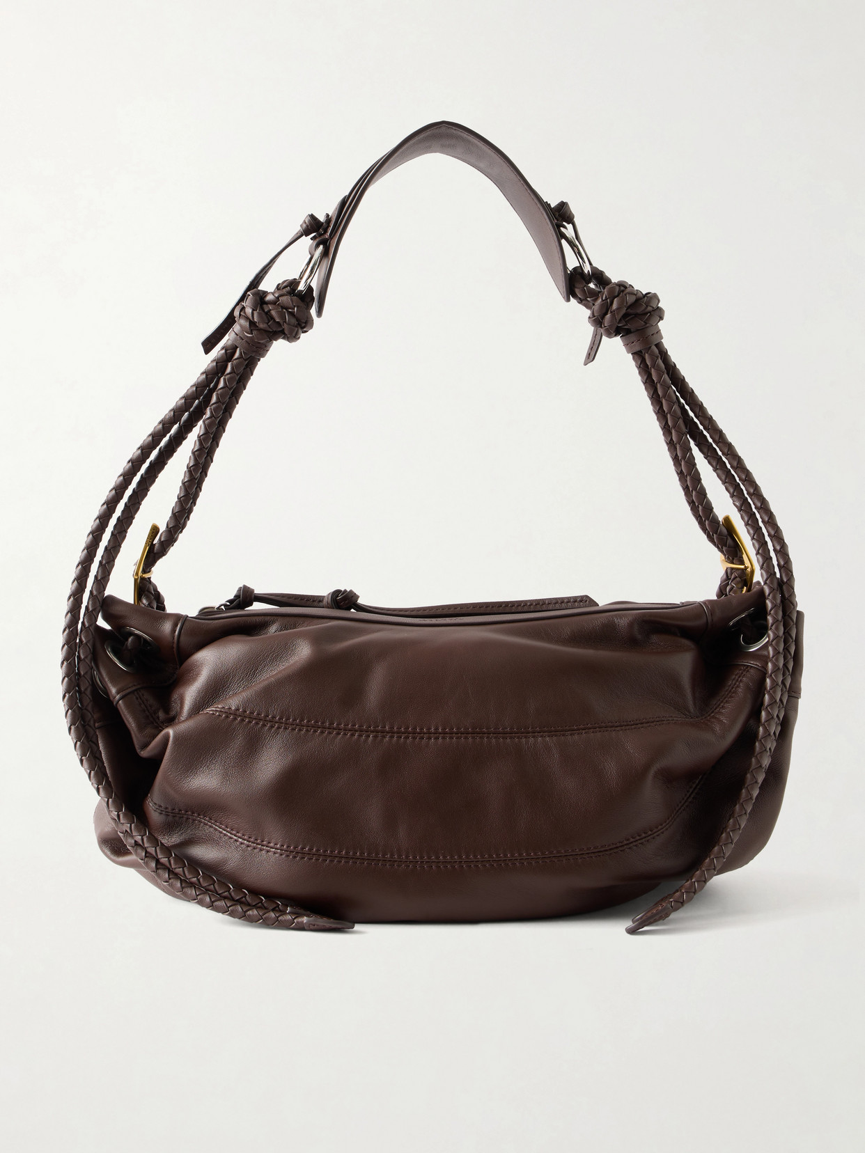 Isabel Marant Maia Medium Braided Leather Shoulder Bag In Brown