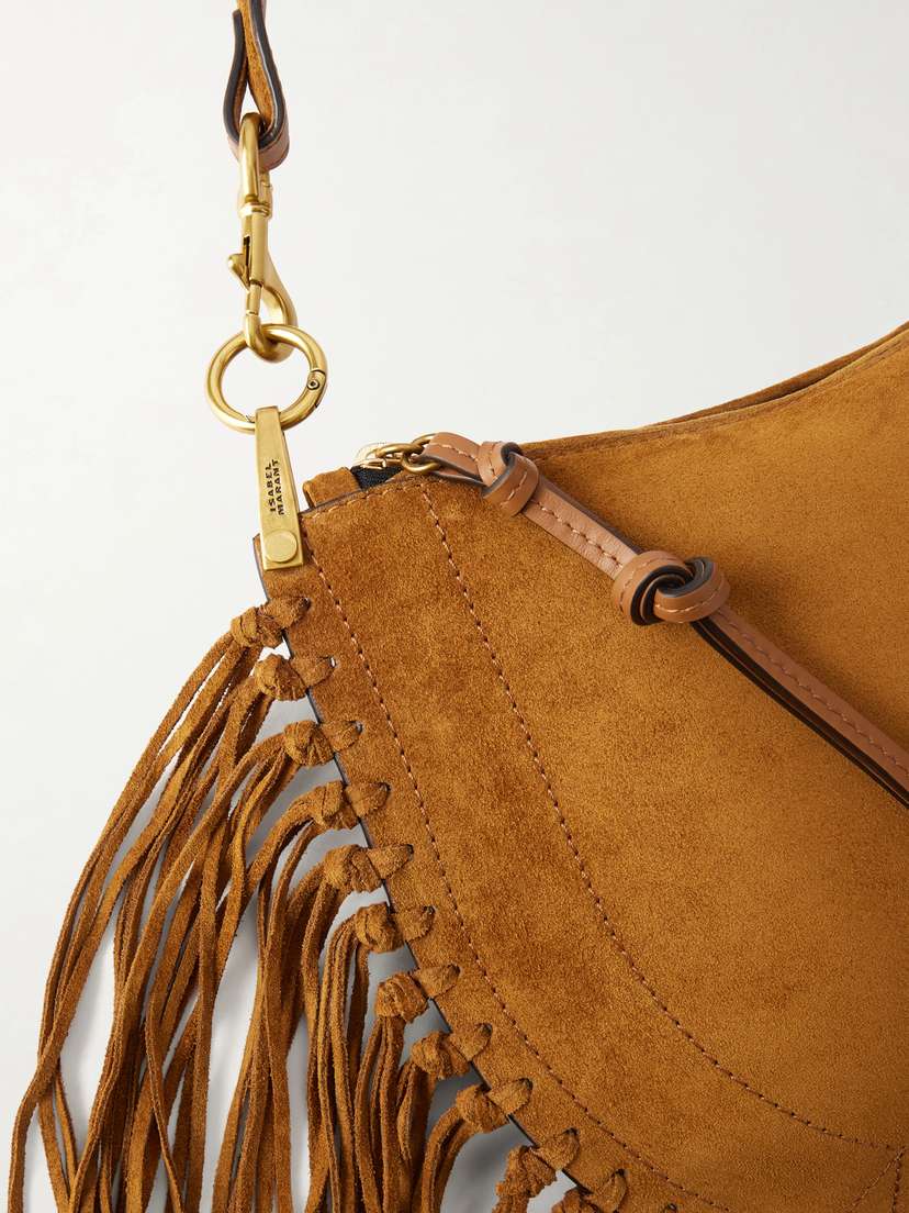 Isabel Marant Oskan Soft Fringed Suede Shoulder Bag | Thumbnail 5