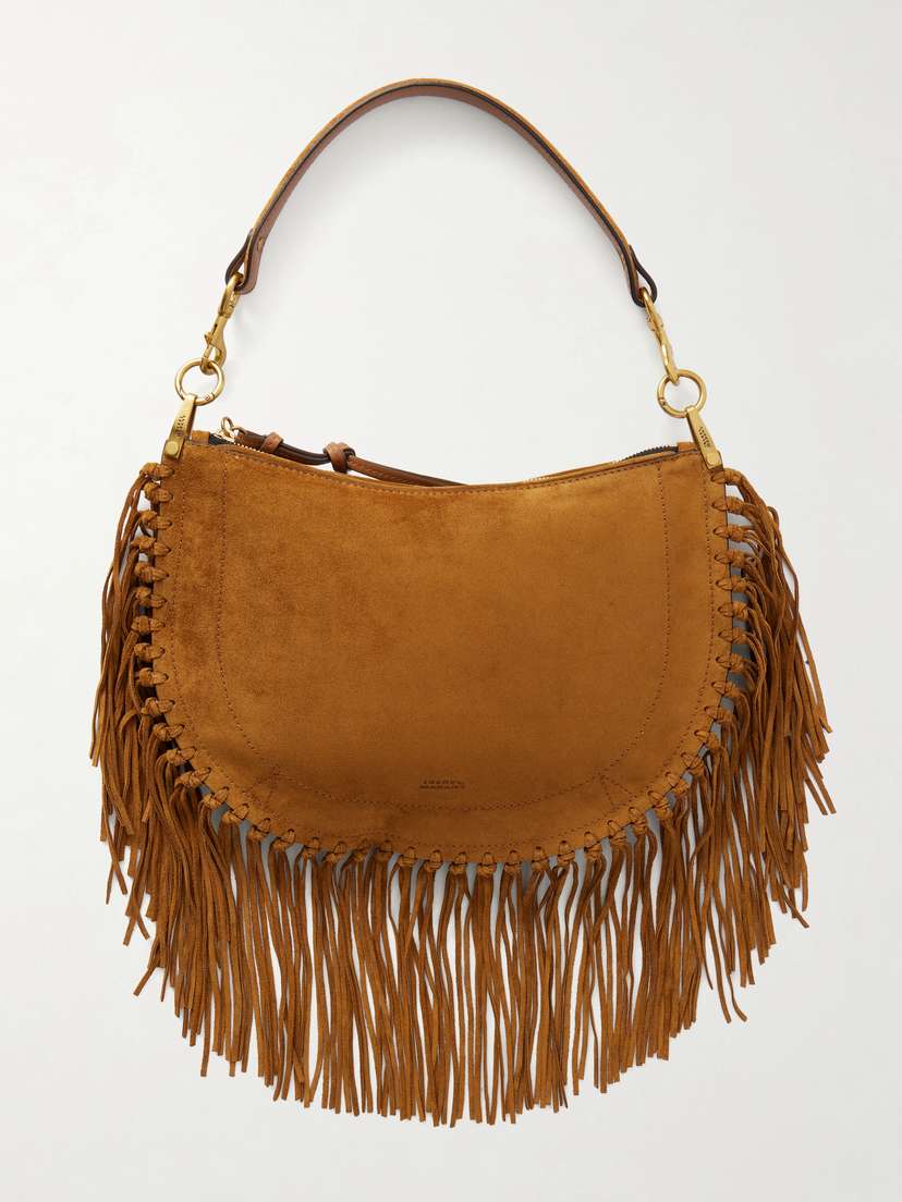 Isabel Marant Oskan Soft Fringed Suede Shoulder Bag - Women's Bags