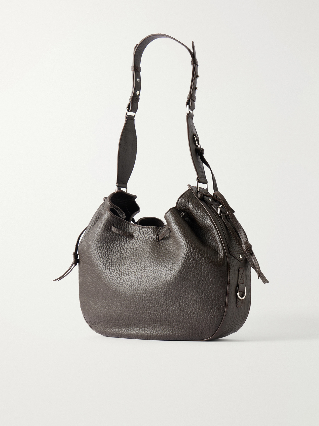 Bolton Tasseled Textured-Leather Shoulder Bag