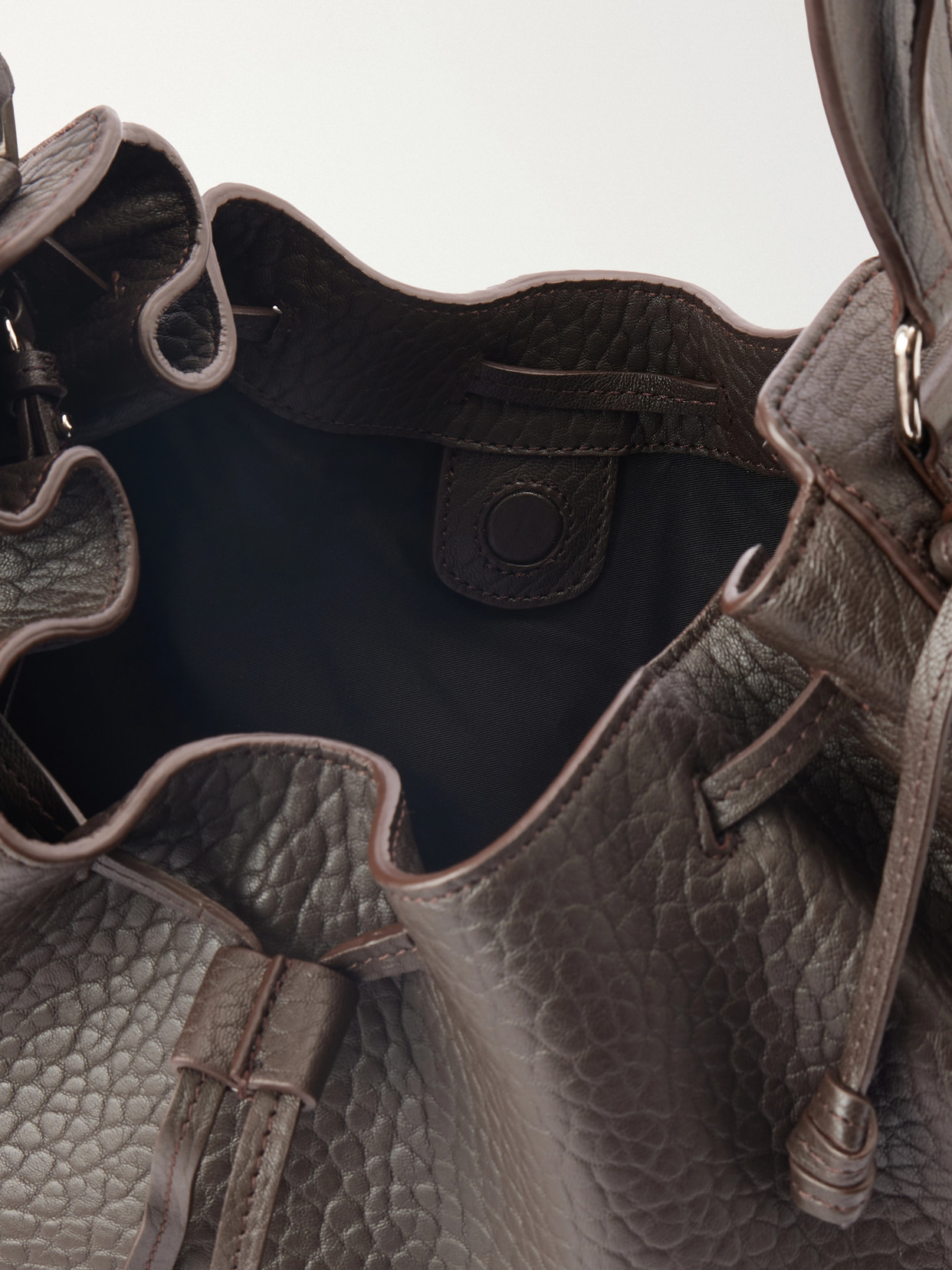 Bolton Tasseled Textured-Leather Shoulder Bag