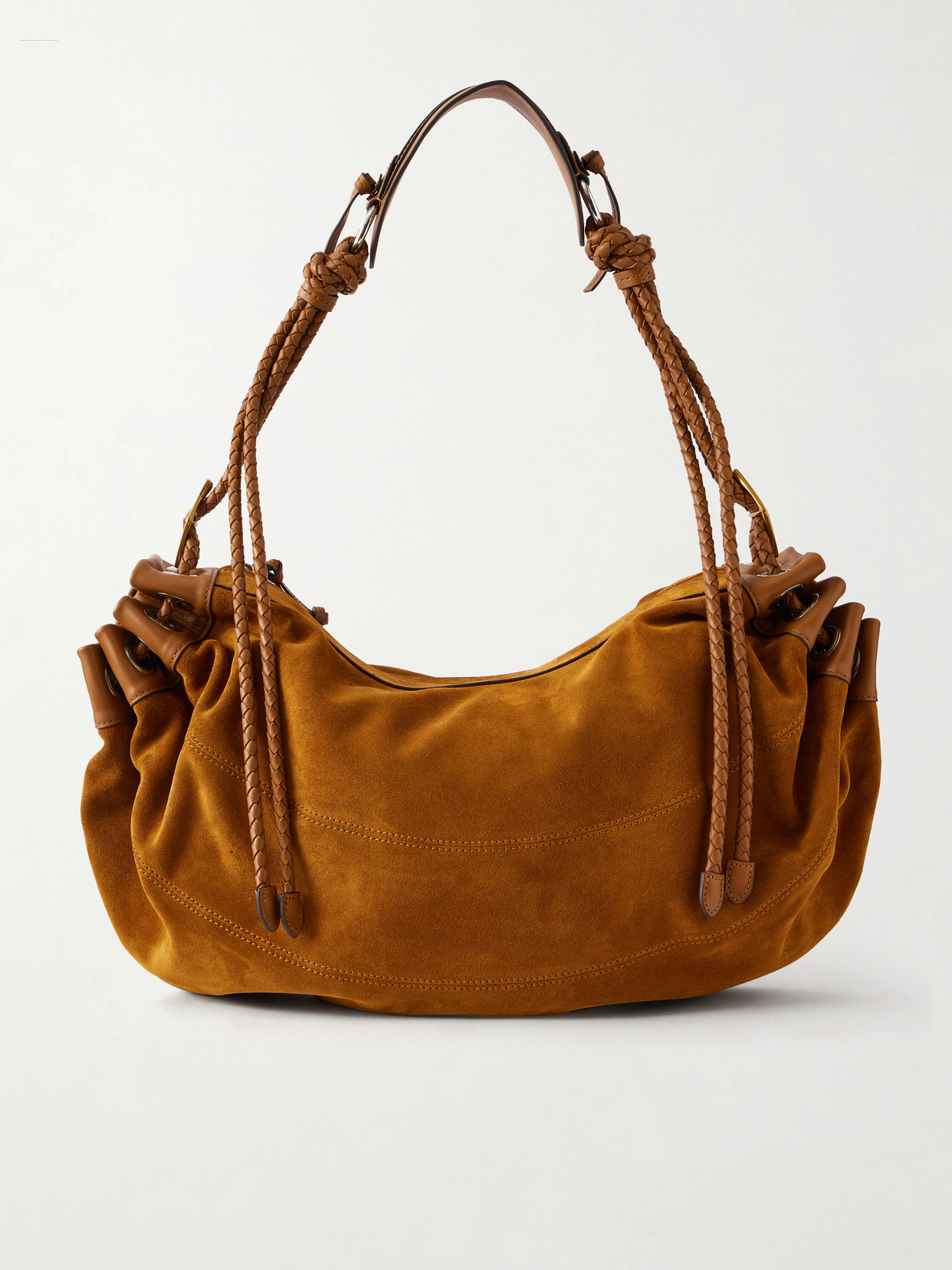 Isabel Marant Maia Large Braided Suede Shoulder Bag In Brown