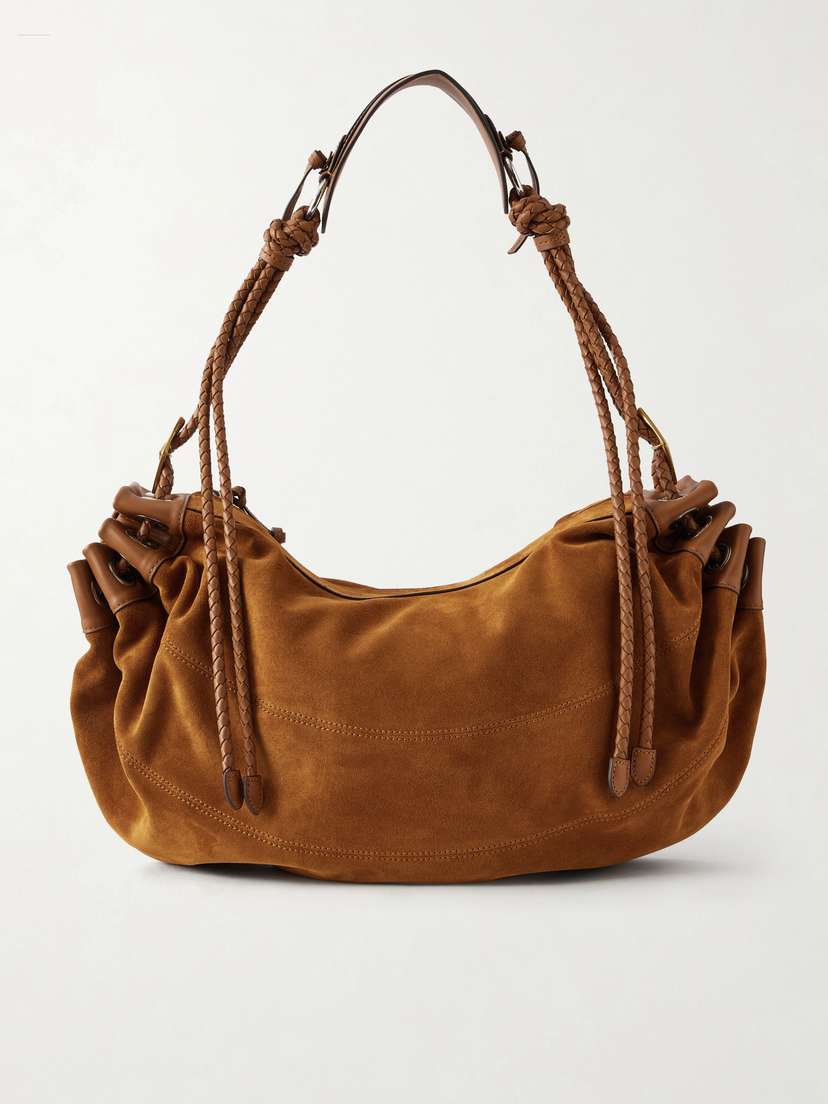 Isabel Marant Maia Large Braided Suede Shoulder Bag