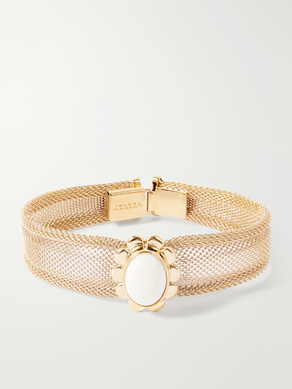 Isabel Marant Hanae Gold-tone Bone Bracelet In Neutrals