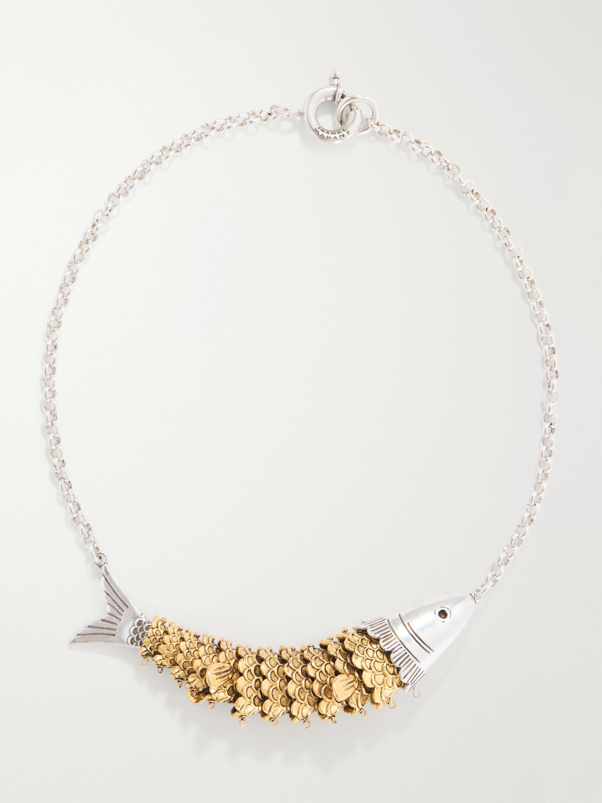 Isabel Marant River Silver And Gold-tone Necklace In Metallic