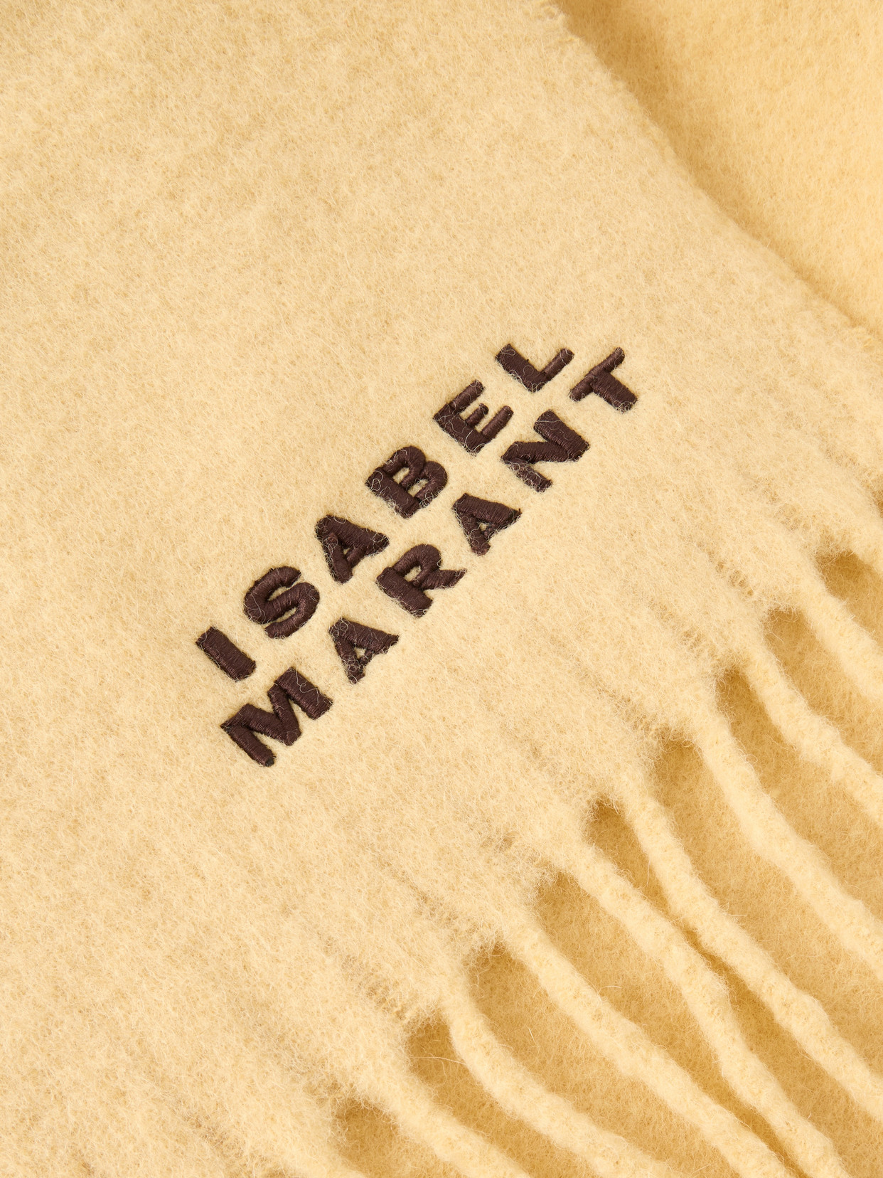 Isabel Marant Firny Fringed Embroidered Alpaca-blend Scarf In Neutral
