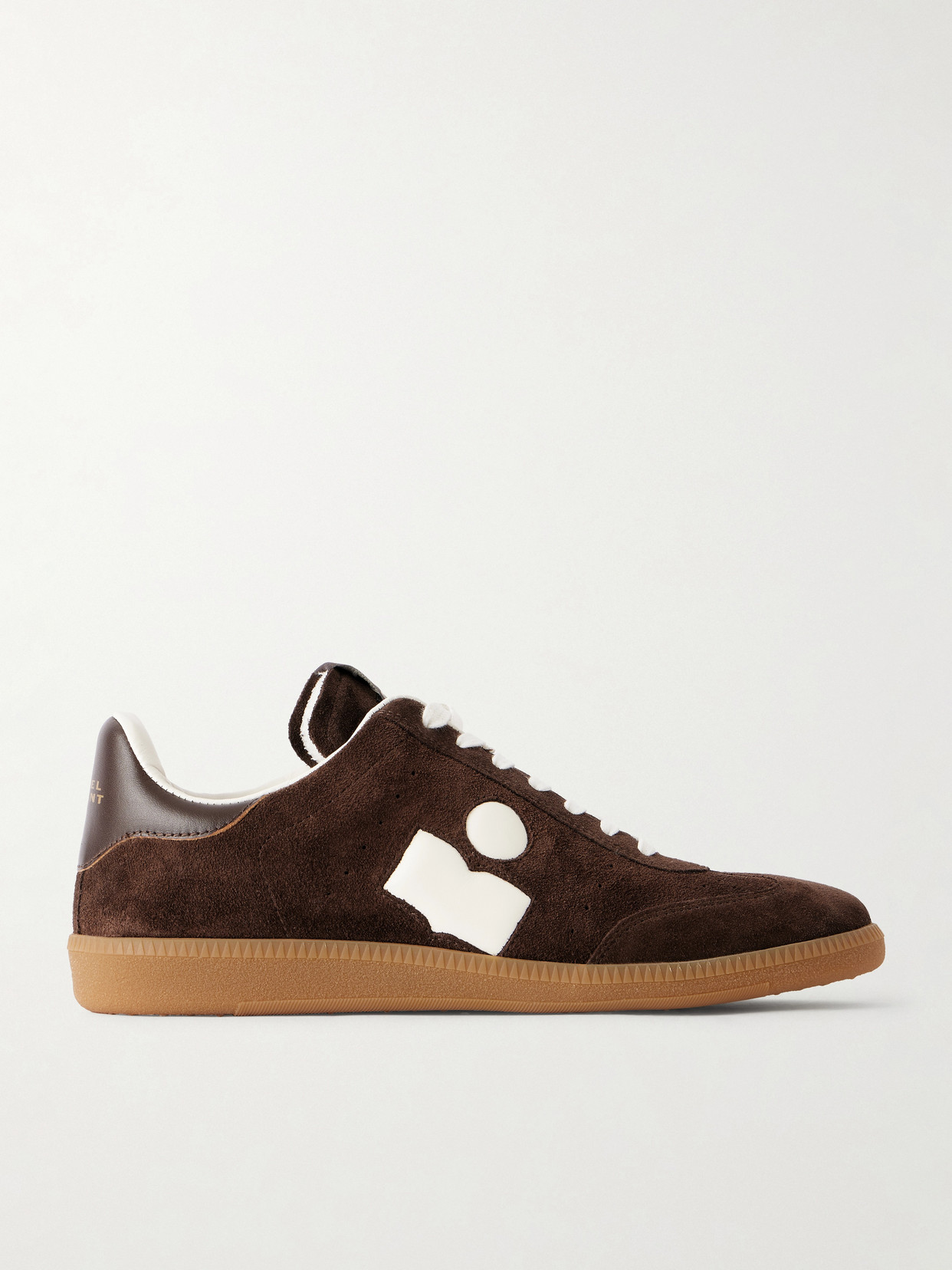 Isabel Marant Bryce Leather-trimmed Suede Sneakers In Brown