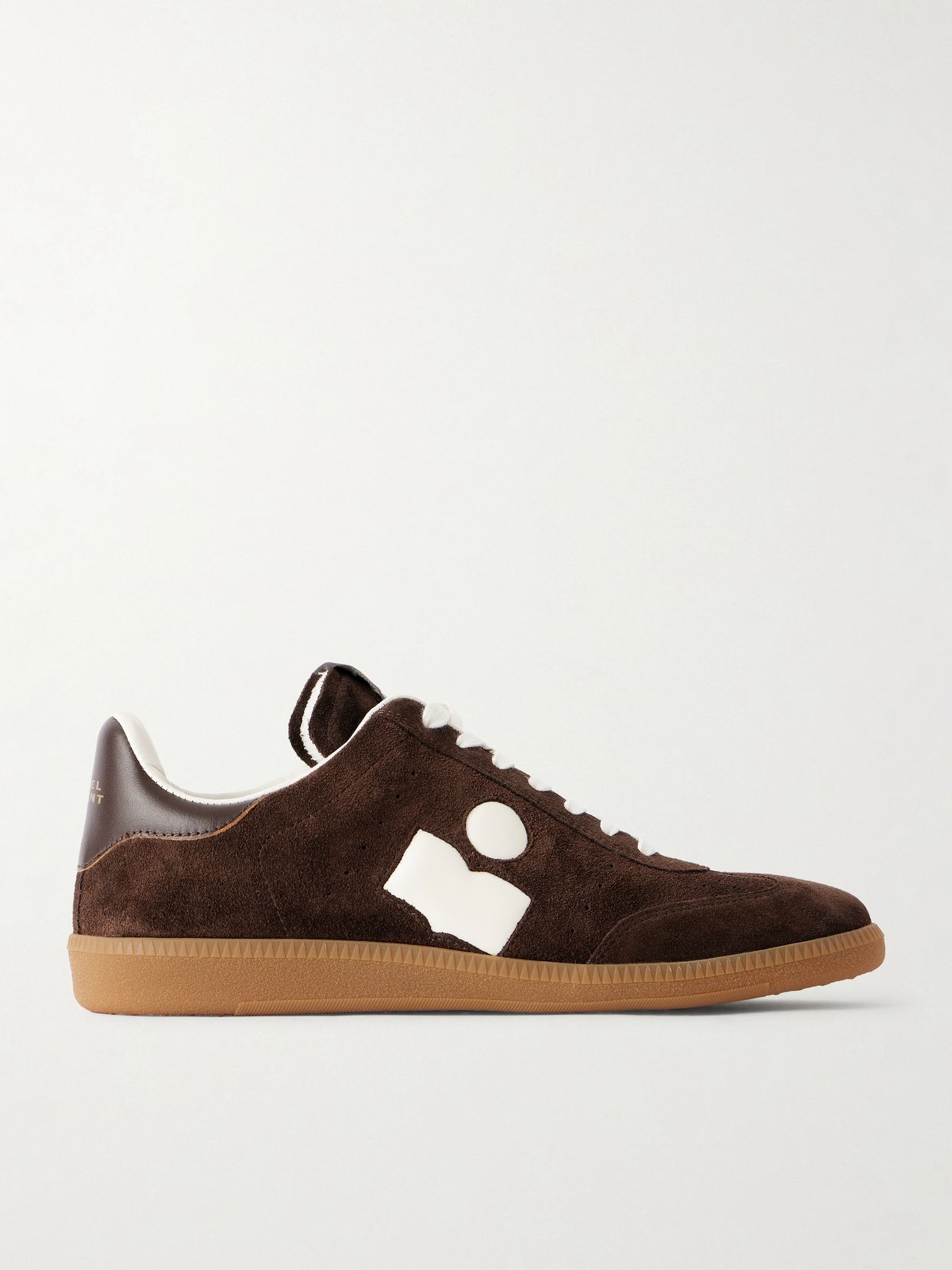 Bryce leather-trimmed suede sneakers