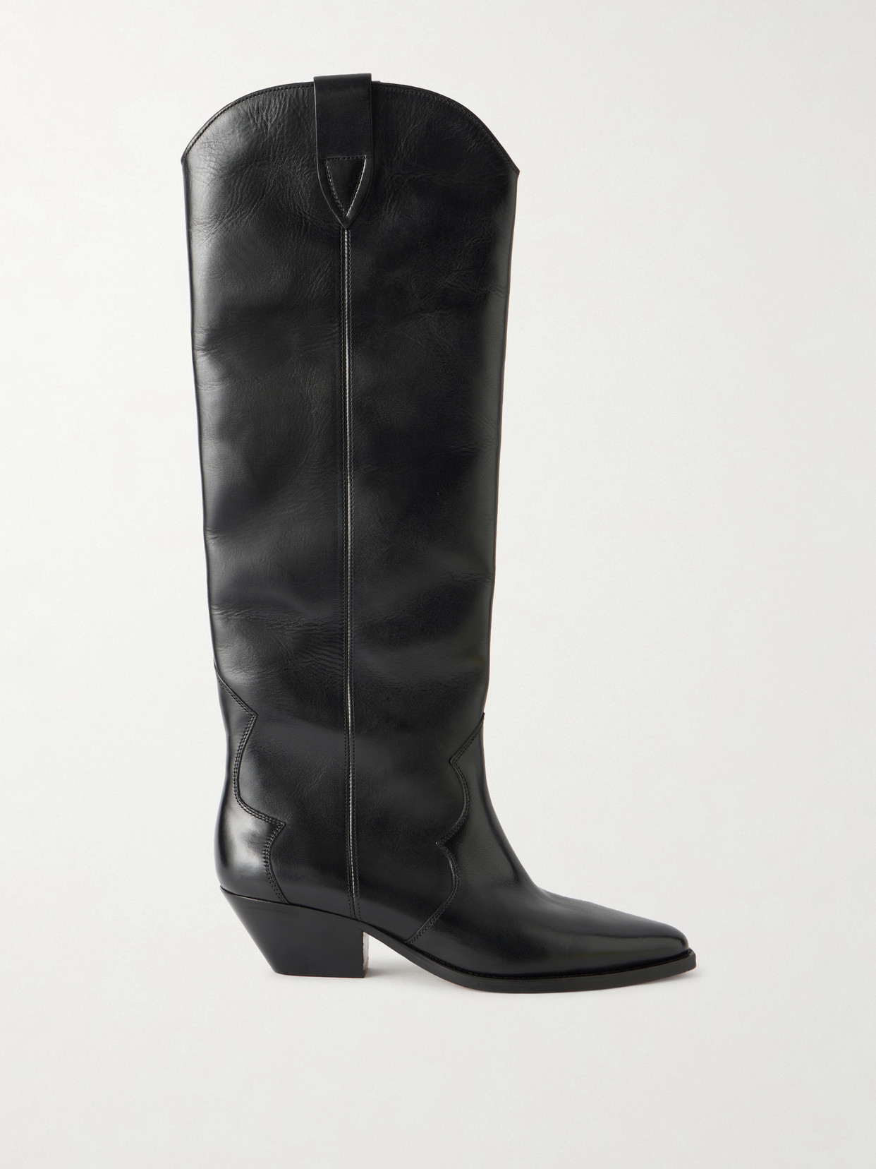 Isabel Marant Denvee Leather Boots In Black