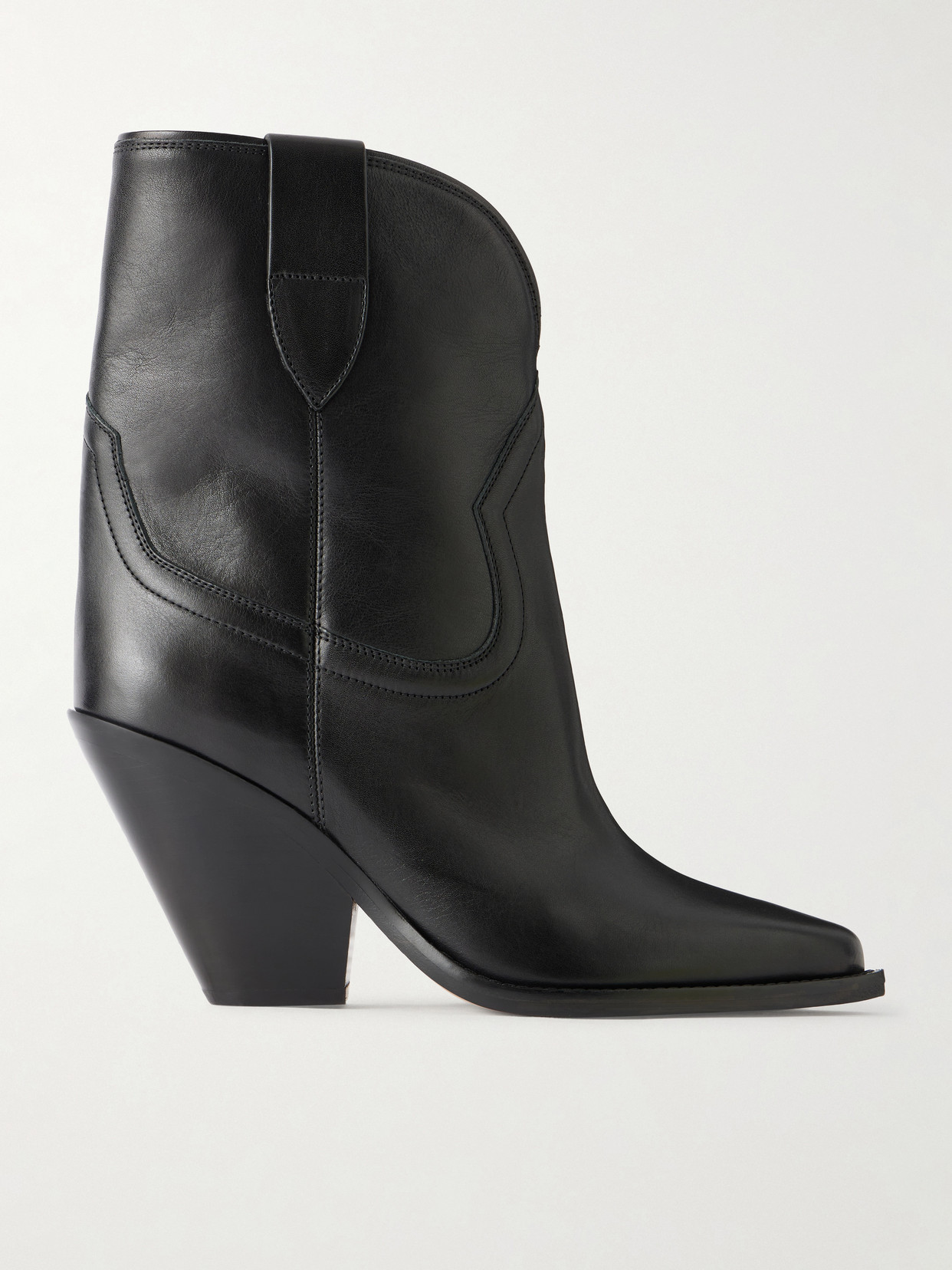 Isabel Marant Leyane Leather Ankle Boots In Black