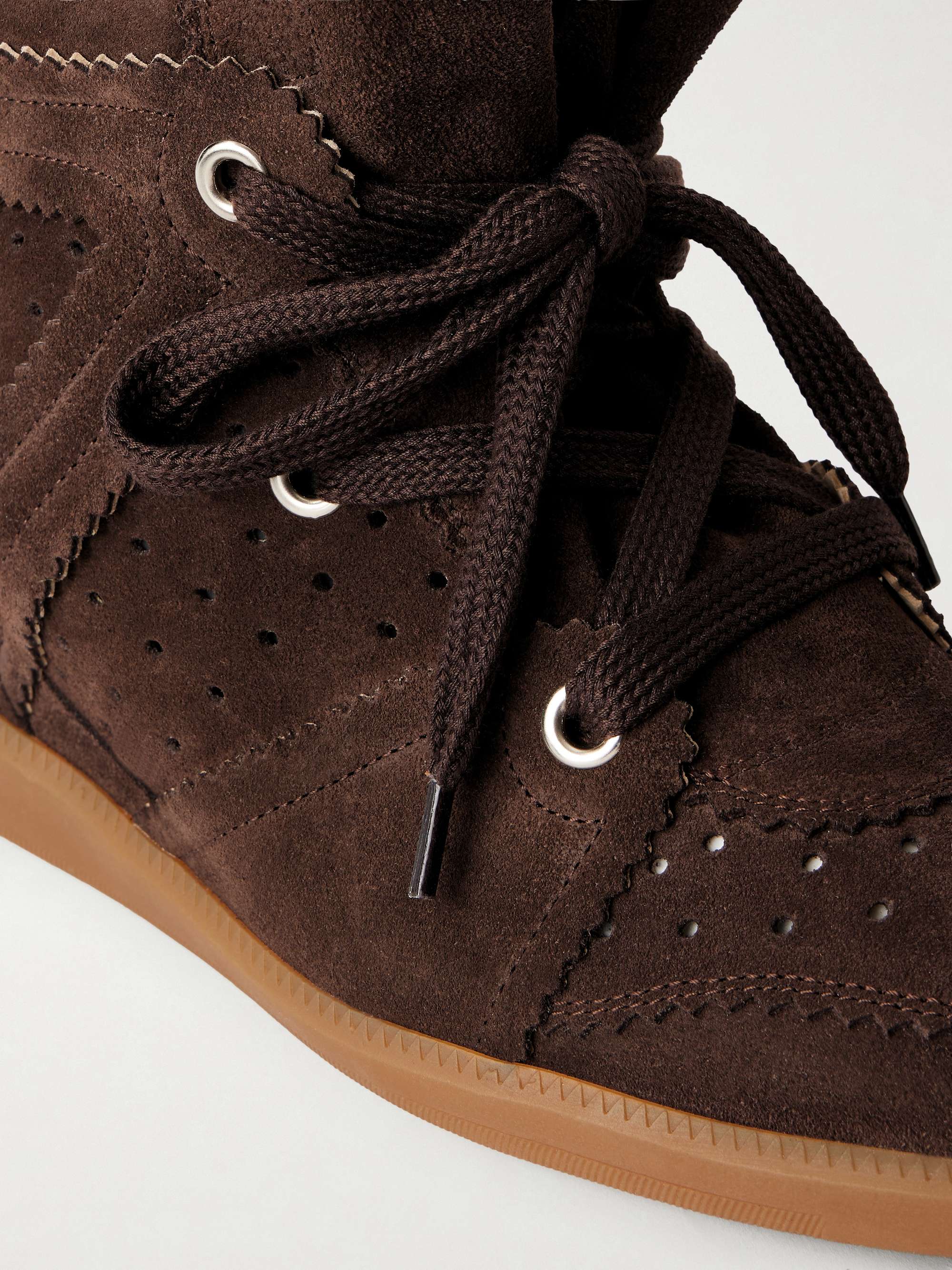 ISABEL MARANT Bobby suede wedge sneakers | NET-A-PORTER