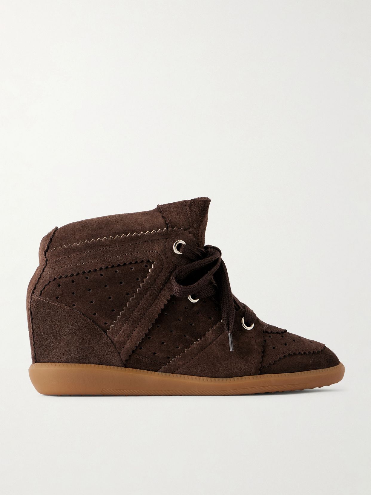 bobby suede wedge sneakers