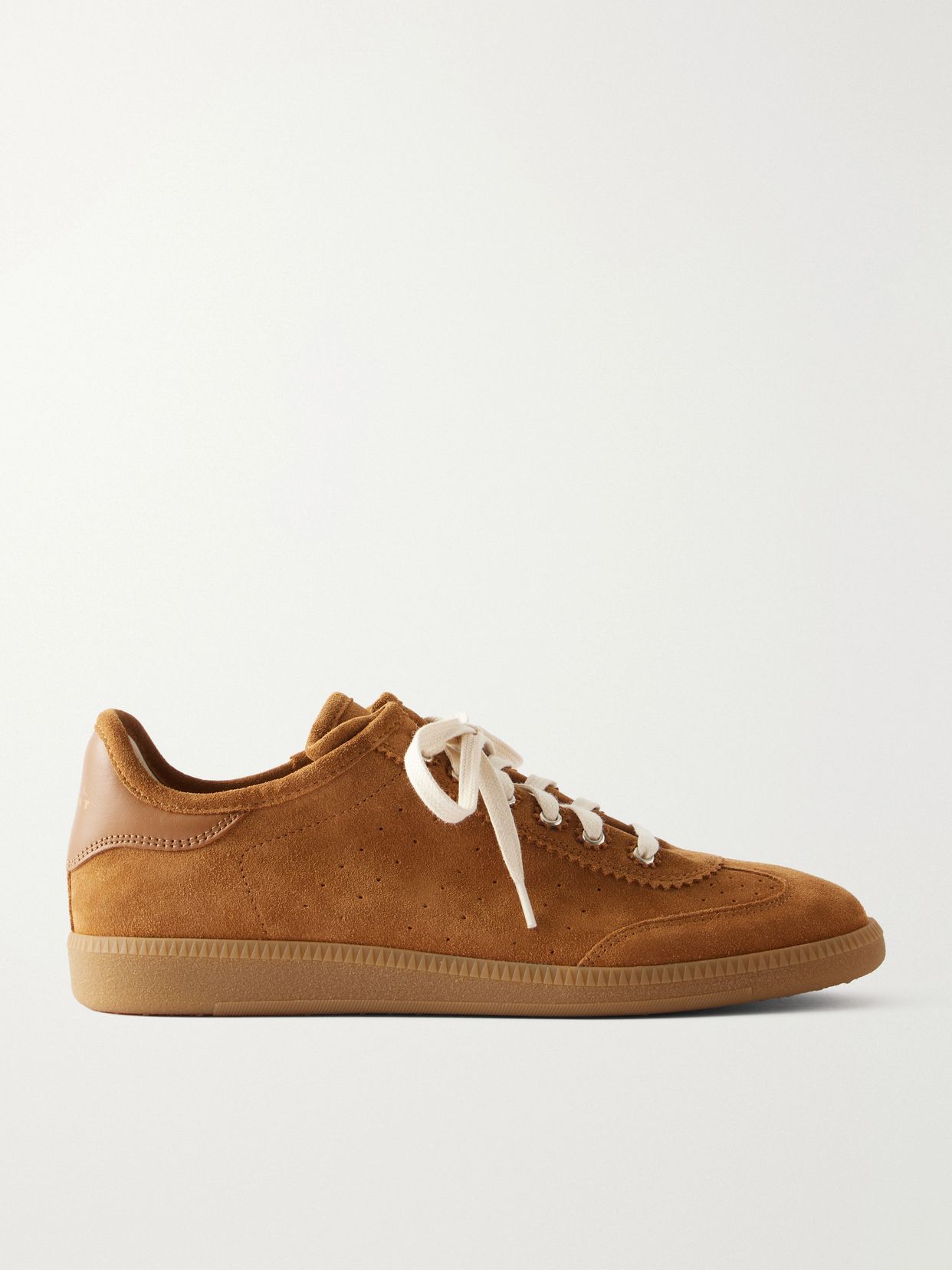 brecy leather trimmed suede sneakers