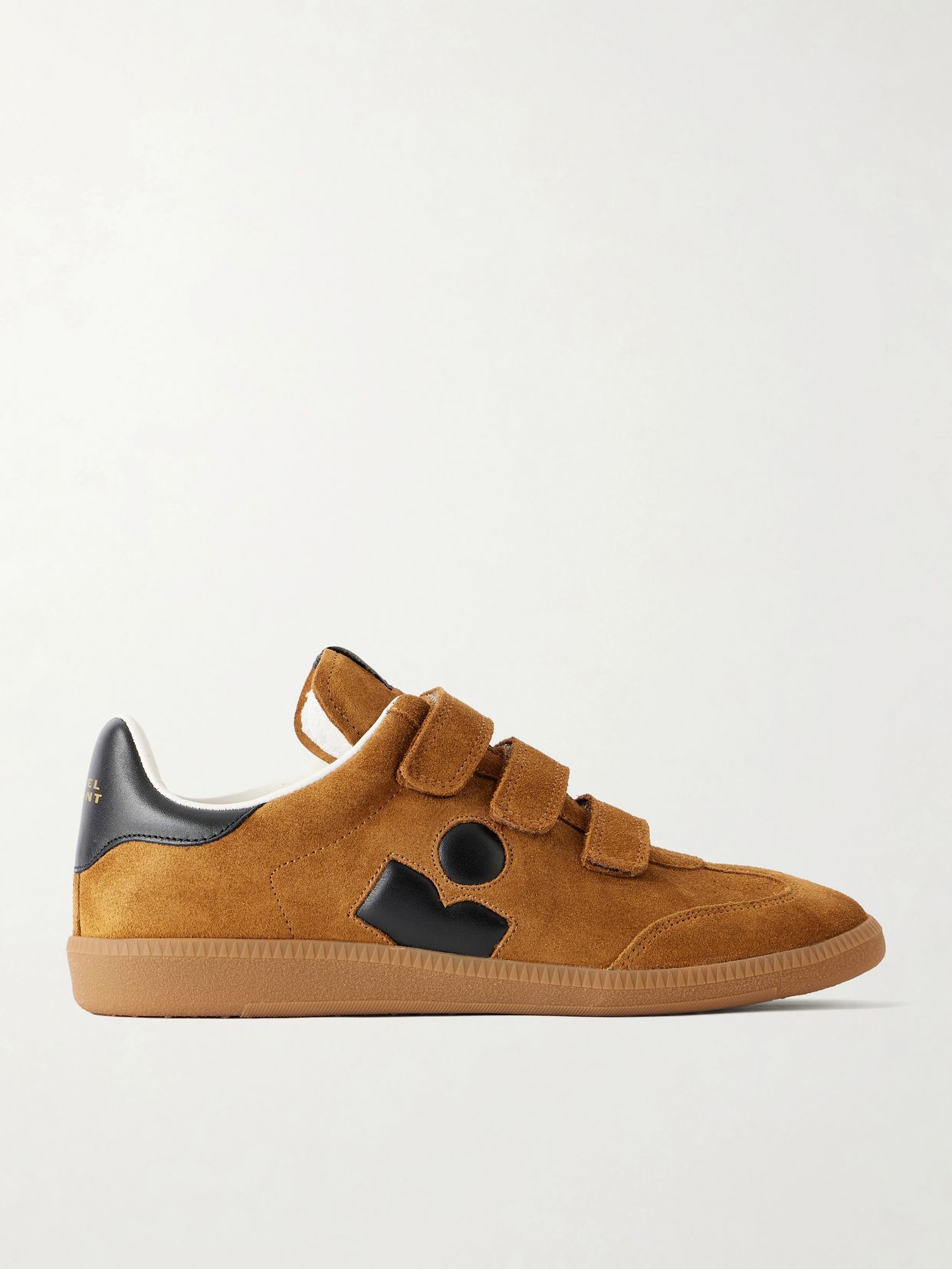 Beth leather-trimmed suede sneakers