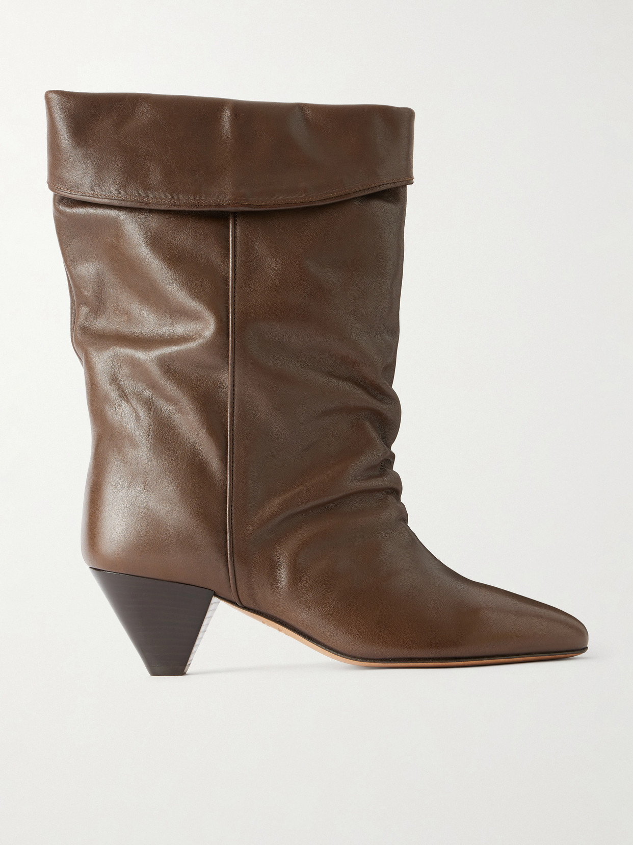 Isabel Marant Dalby Leather Ankle Boots In Brown