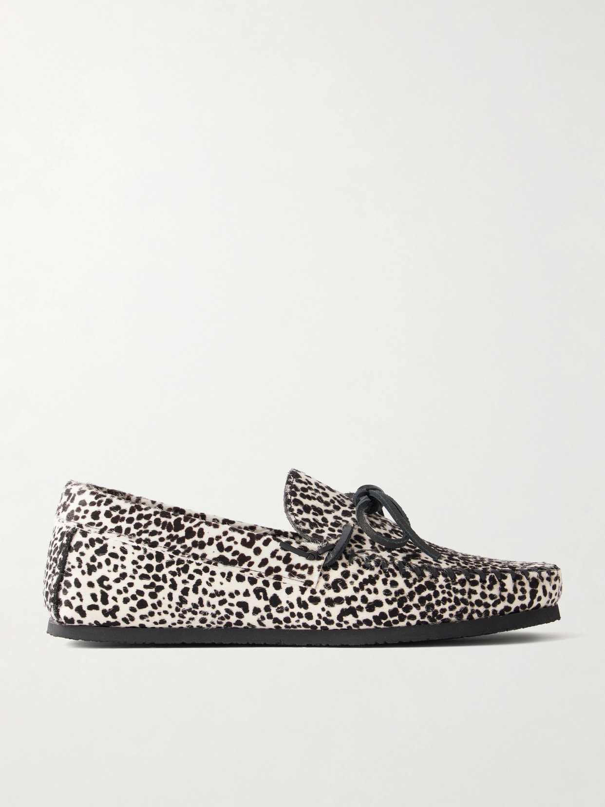 Isabel Marant Fitza Leopard-print Calf Hair Loafers In Black