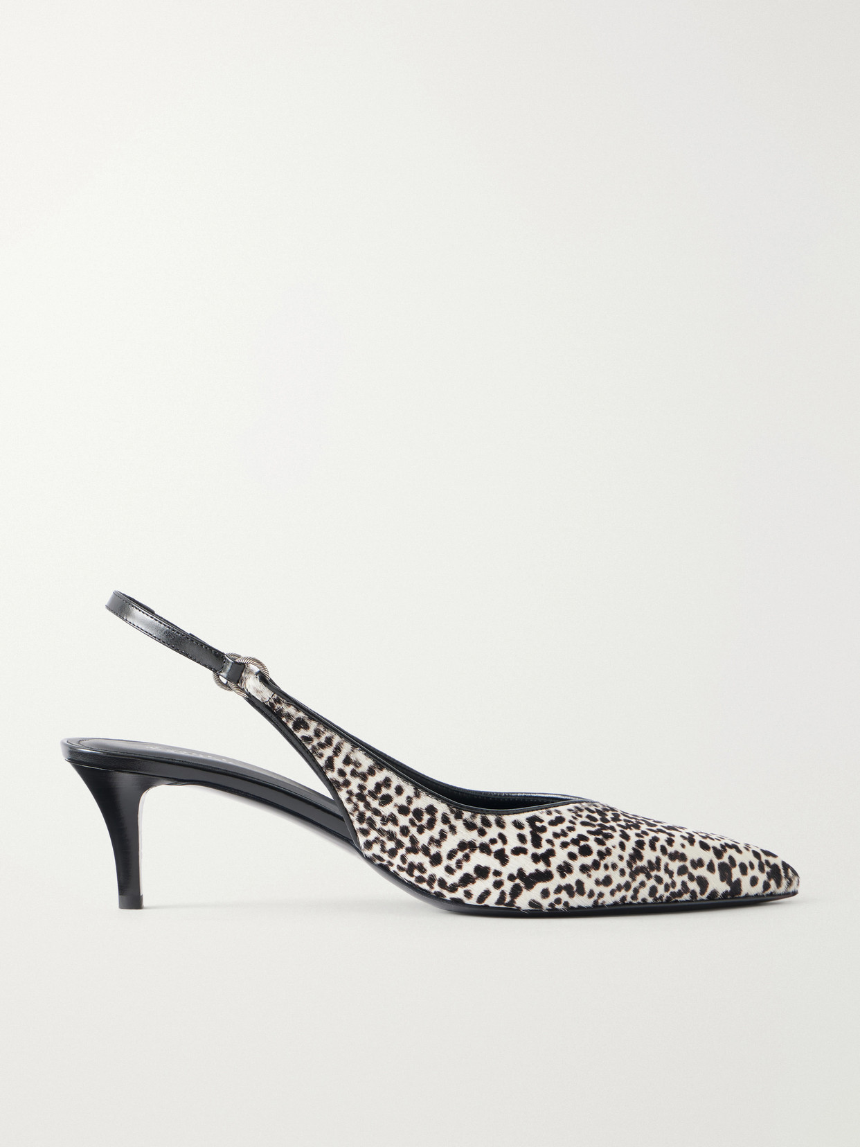 Isabel Marant Polyn Calf Hair Slingback Pumps In Black