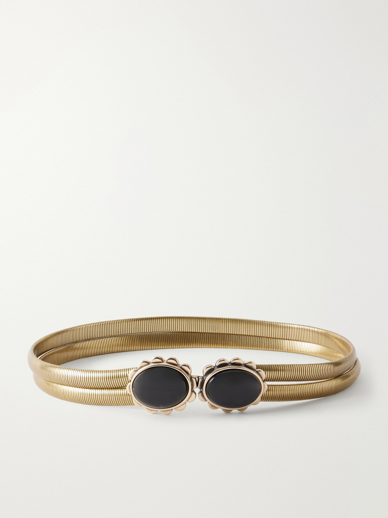 Isabel Marant Twina Gold-tone And Stone Belt In Black