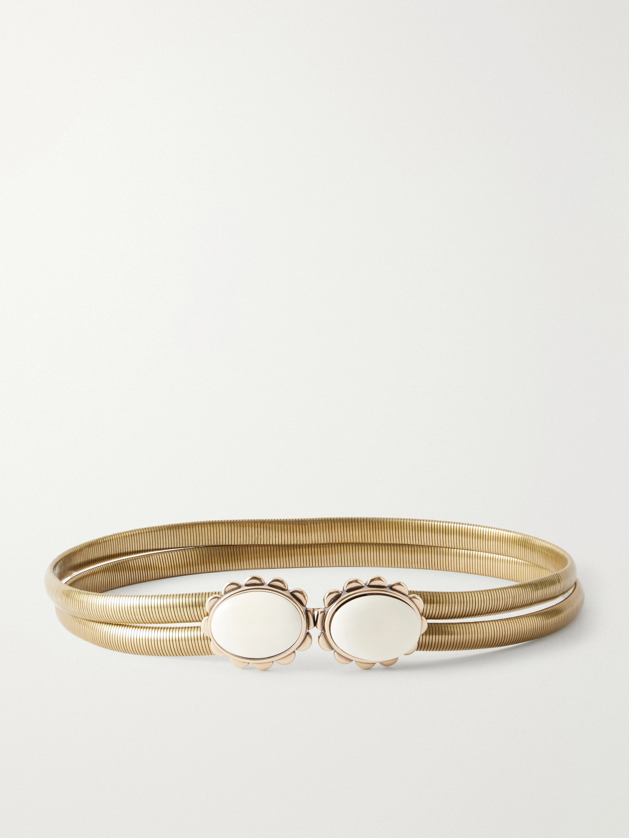 Isabel Marant Twina Gold-tone Bone Belt In Neutrals