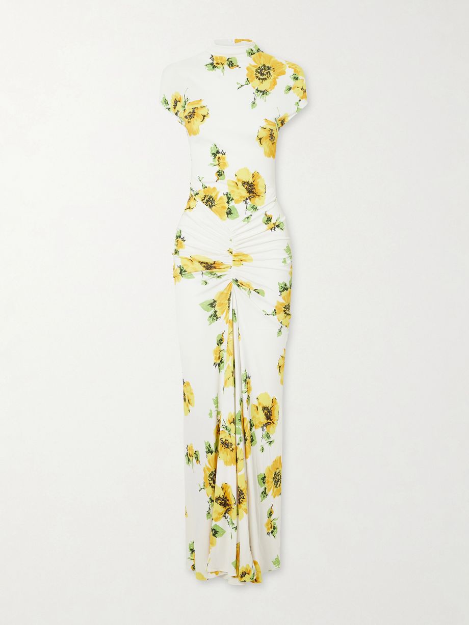 Jersey floral-print maxi dress