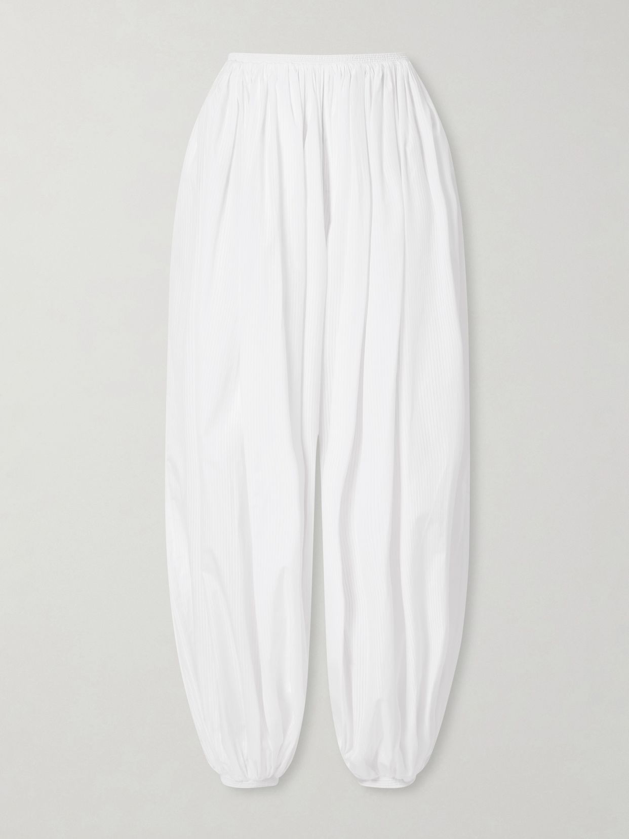 striped cotton poplin balloon pants