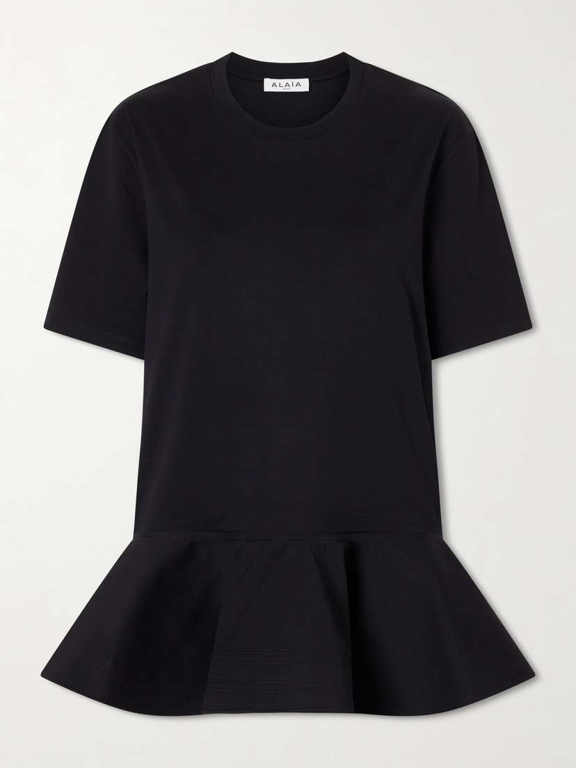 Alaïa Peplum Cotton-jersey T-shirt | Thumbnail 5 Alaïa Peplum Cotton-jersey T-shirt | Thumbnail 5