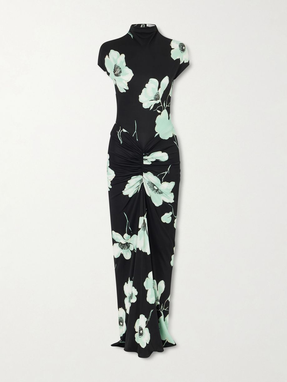 Jersey floral-print maxi dress