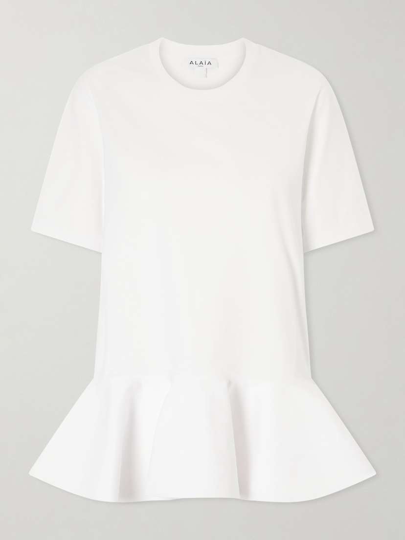 Alaïa Peplum Cotton-jersey T-shirt | Thumbnail 5 Alaïa Peplum Cotton-jersey T-shirt | Thumbnail 5