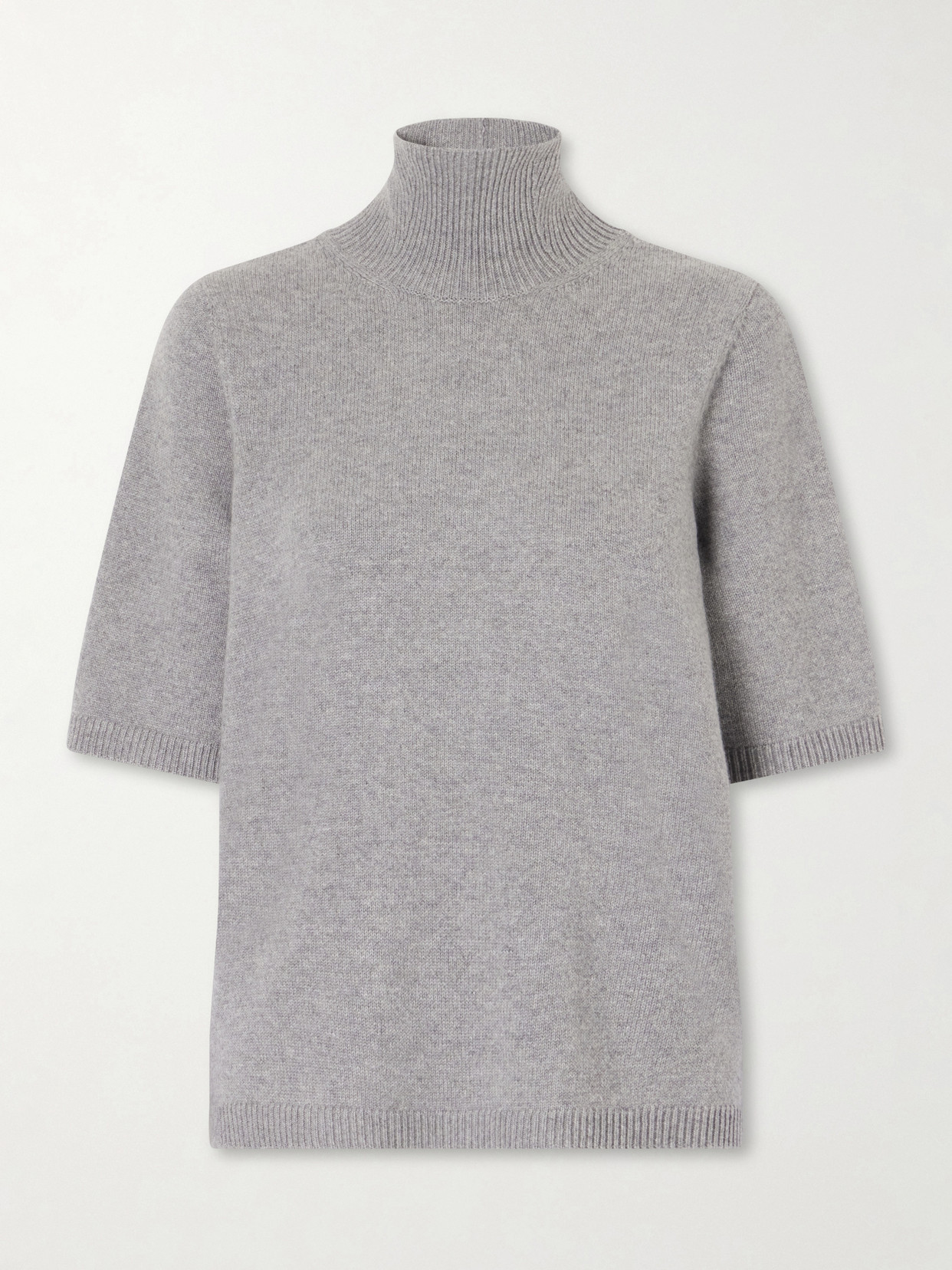 Alaïa Cashmere-blend Turtleneck Sweater In Gray
