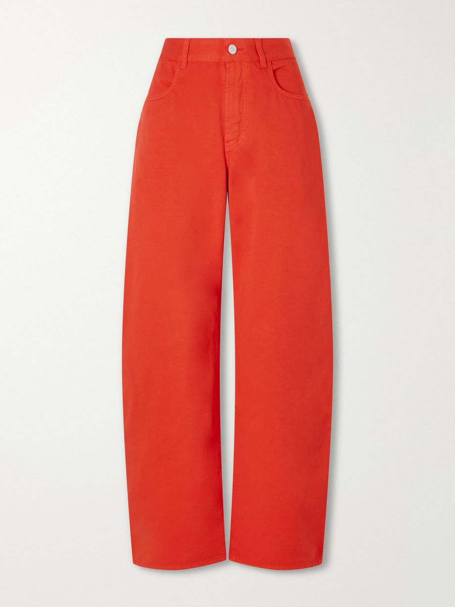 Mid-rise wide-leg jeans