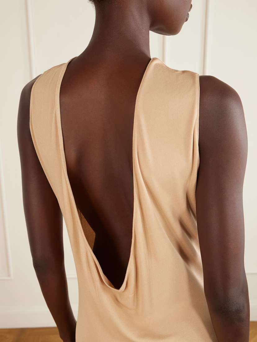 Alaïa Asymmetrical Jersey-crepe Midi Dress | Thumbnail 4