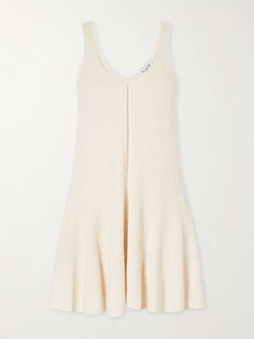 Alaïa Godet Silk Mini Dress